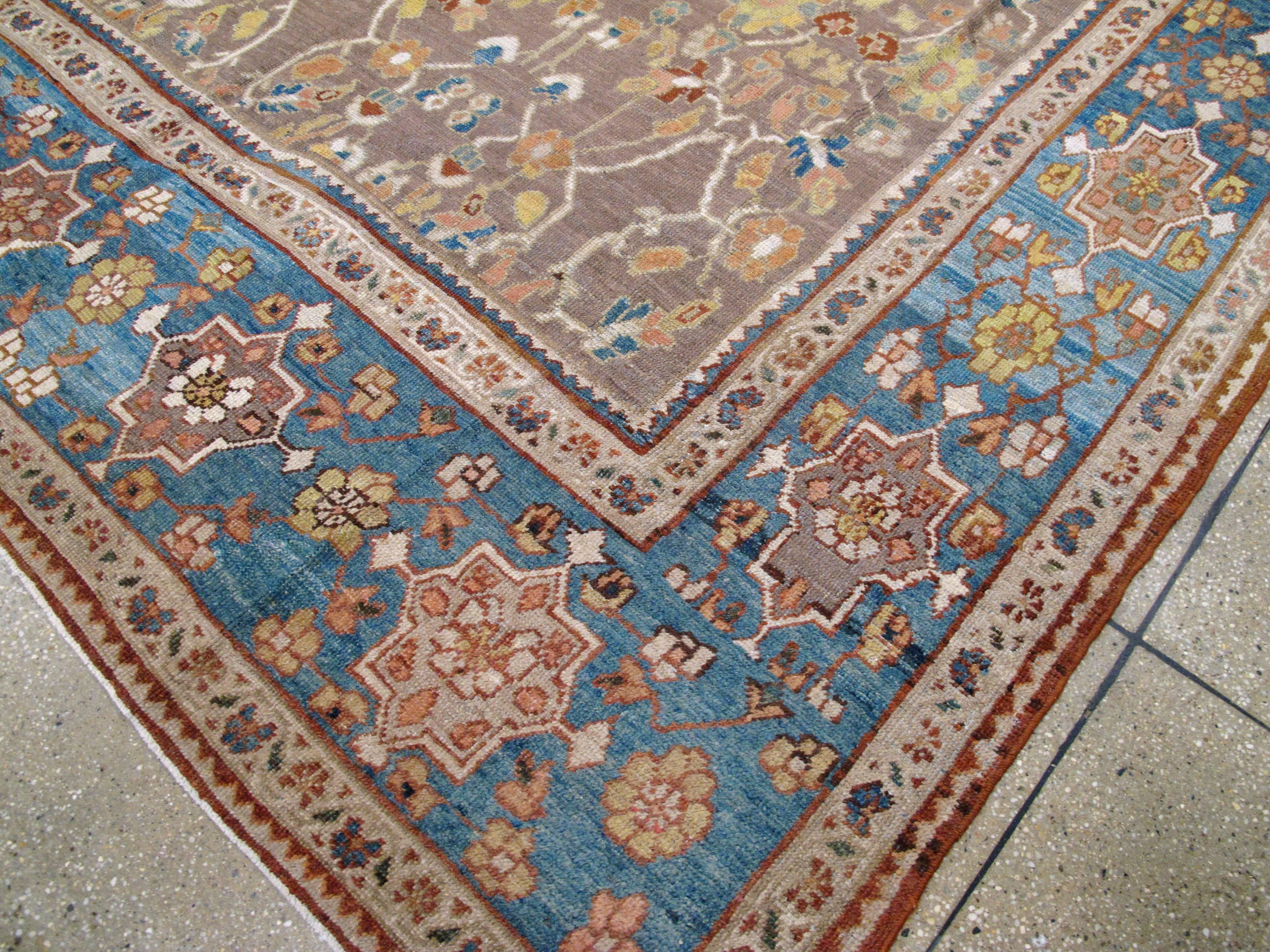 Wool Antique Persian Mahal Rug