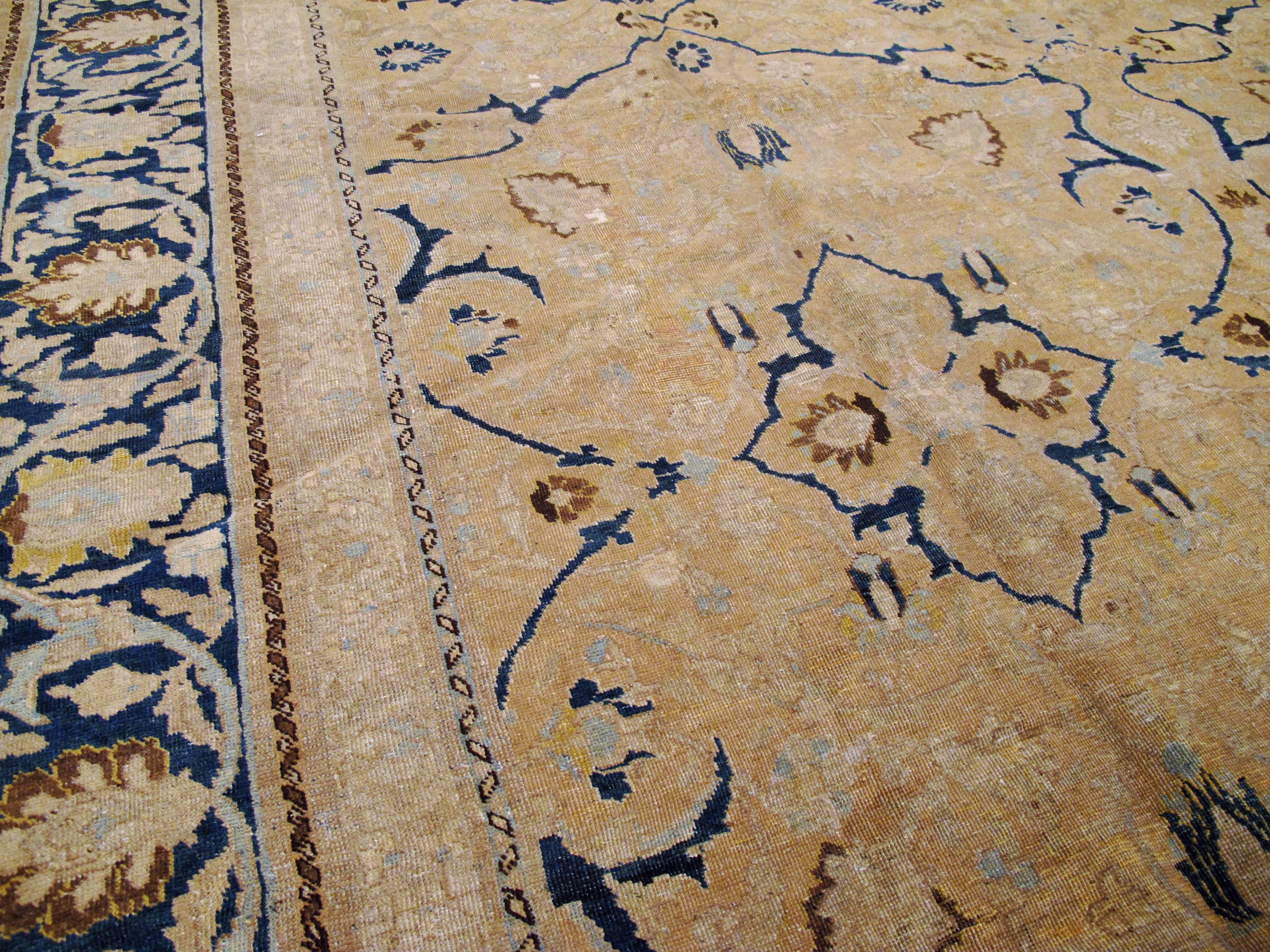 20th Century Antique Persian Tabriz Rug For Sale