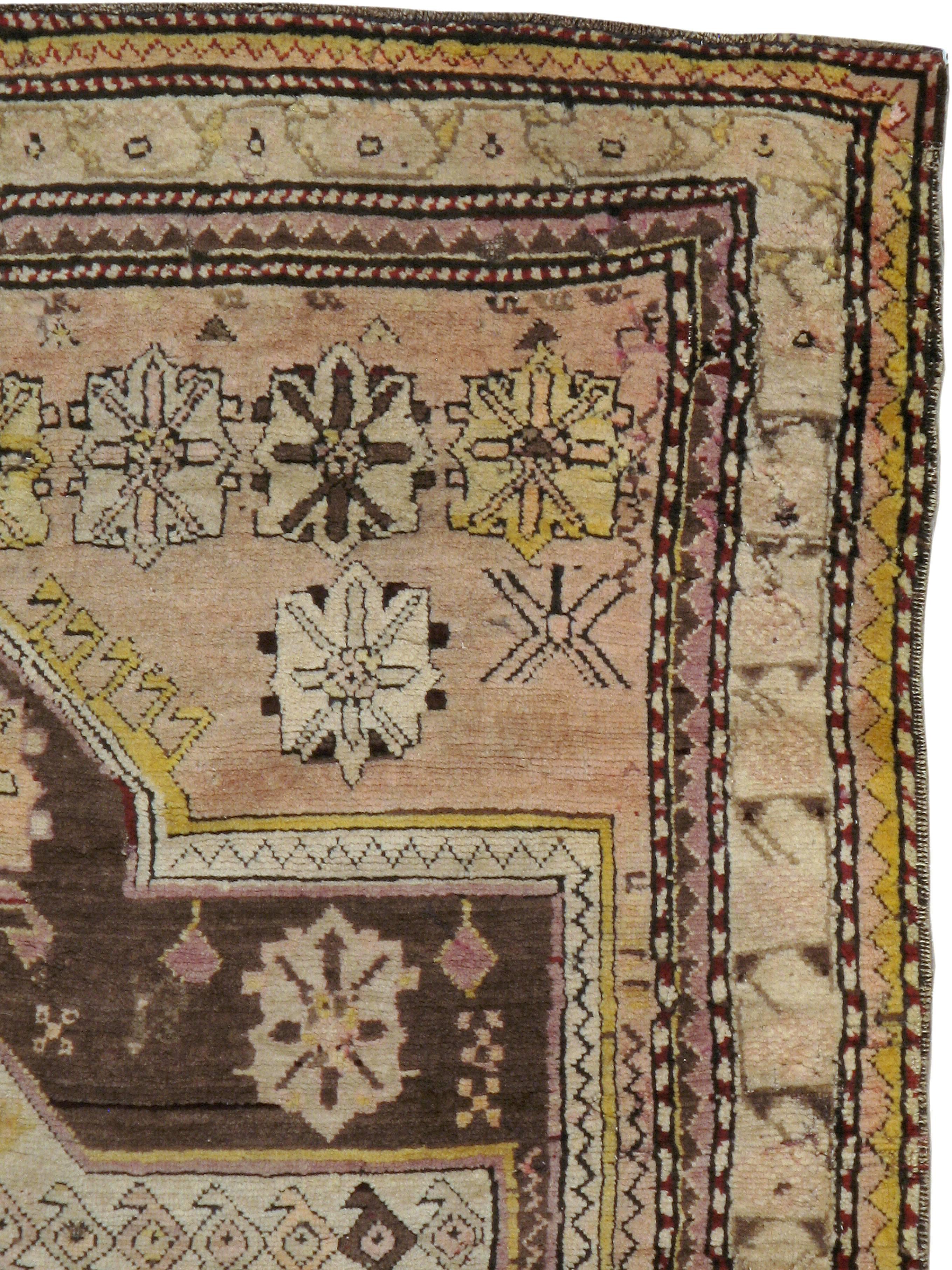 Hand-Woven Vintage Russian Karabagh Rug