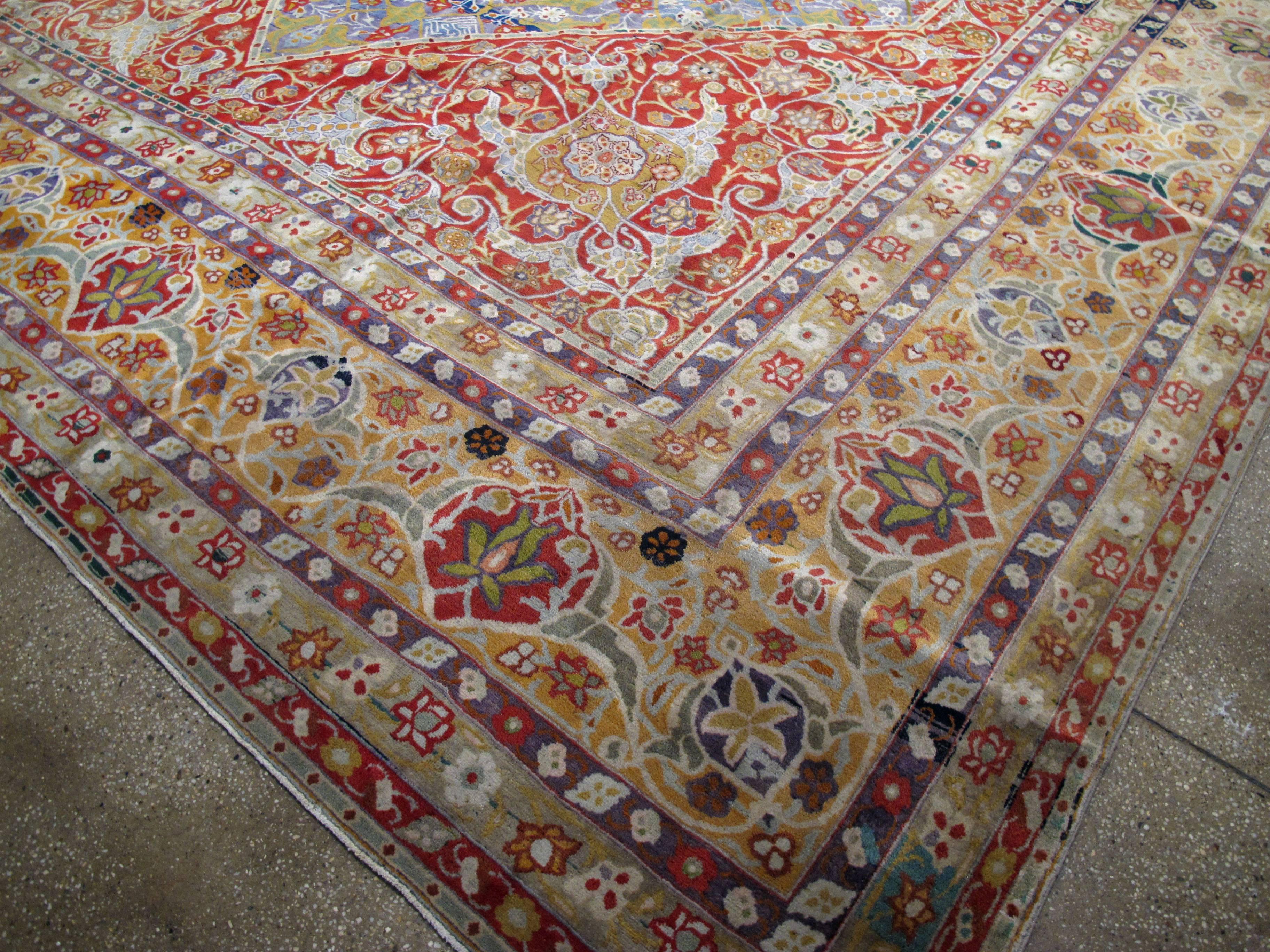 Antique Persian Tabriz Rug For Sale 1