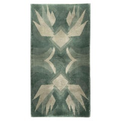 Tappeto da lancio vintage in stile Art Deco cinese
