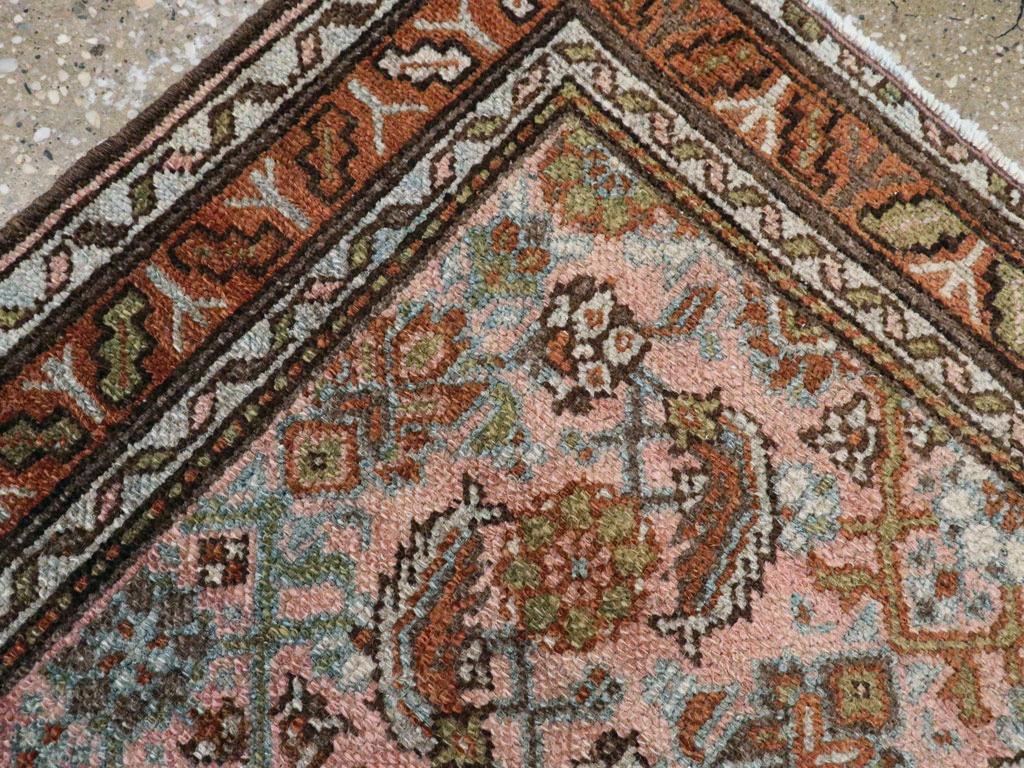 Annodato a mano Tappeto persiano Malayer della metà del XX secolo in vendita