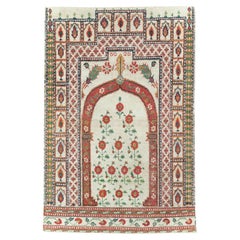 Mid-20th Century Indian Cotton Agra Throw Rug