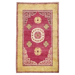 Alfombra antigua Khotan del Turquestán Oriental Alfombra antigua Khotan del Turquestán Oriental