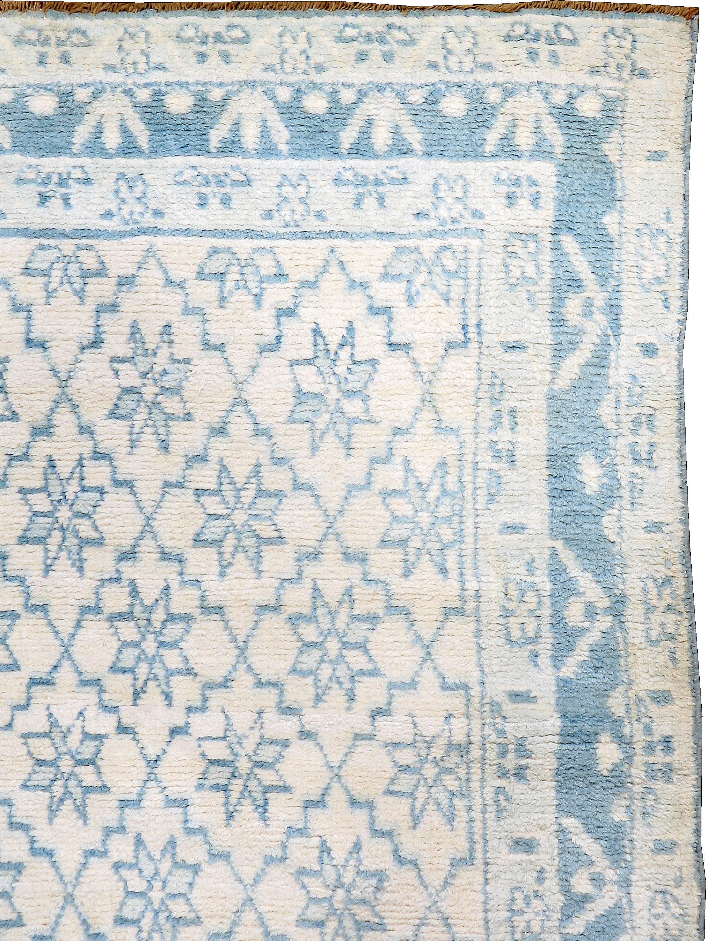 Agra-Teppich aus indischer Baumwolle (Indisch) im Angebot