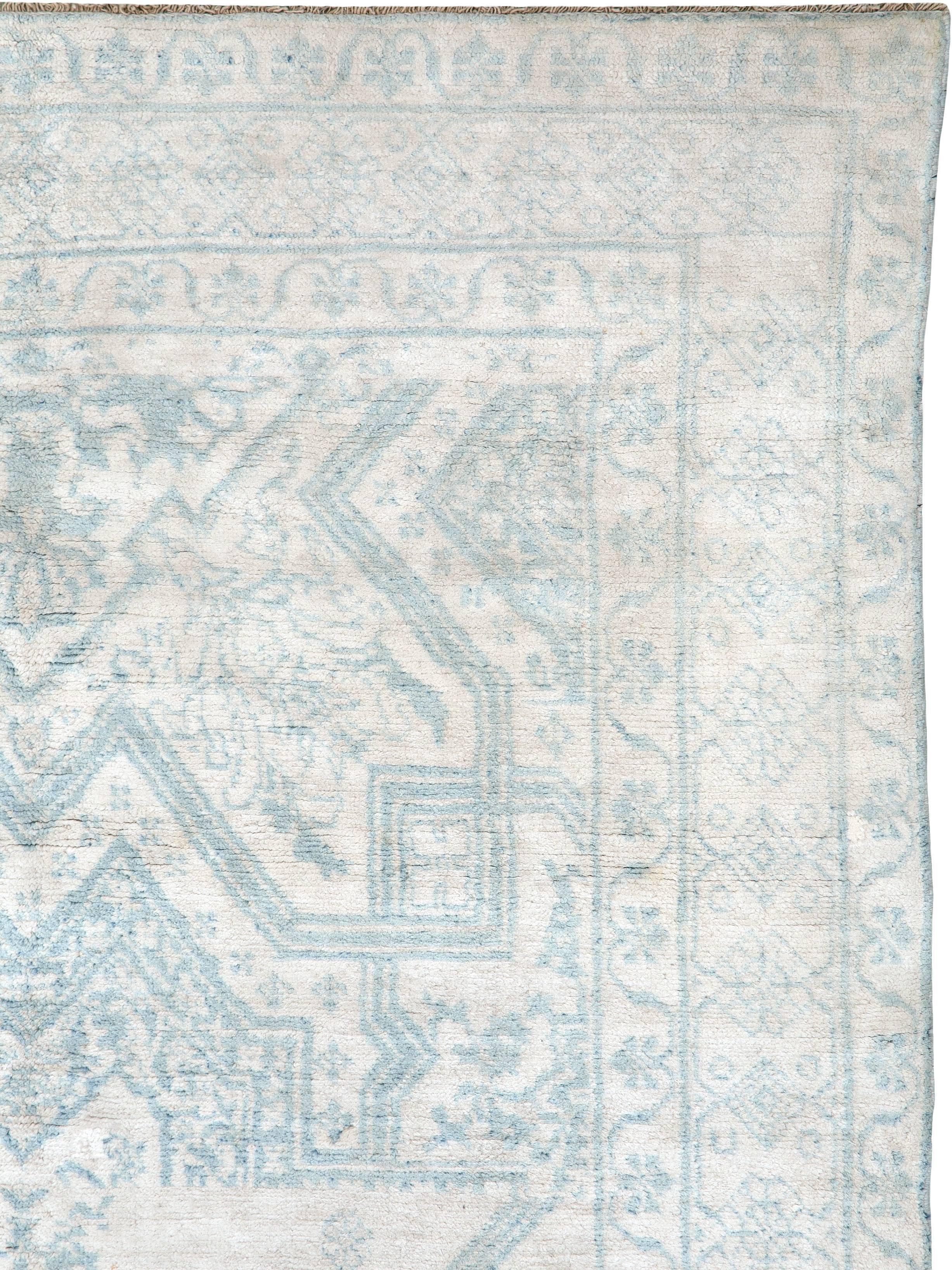 Hand-Woven Vintage Indian Cotton Agra Rug For Sale