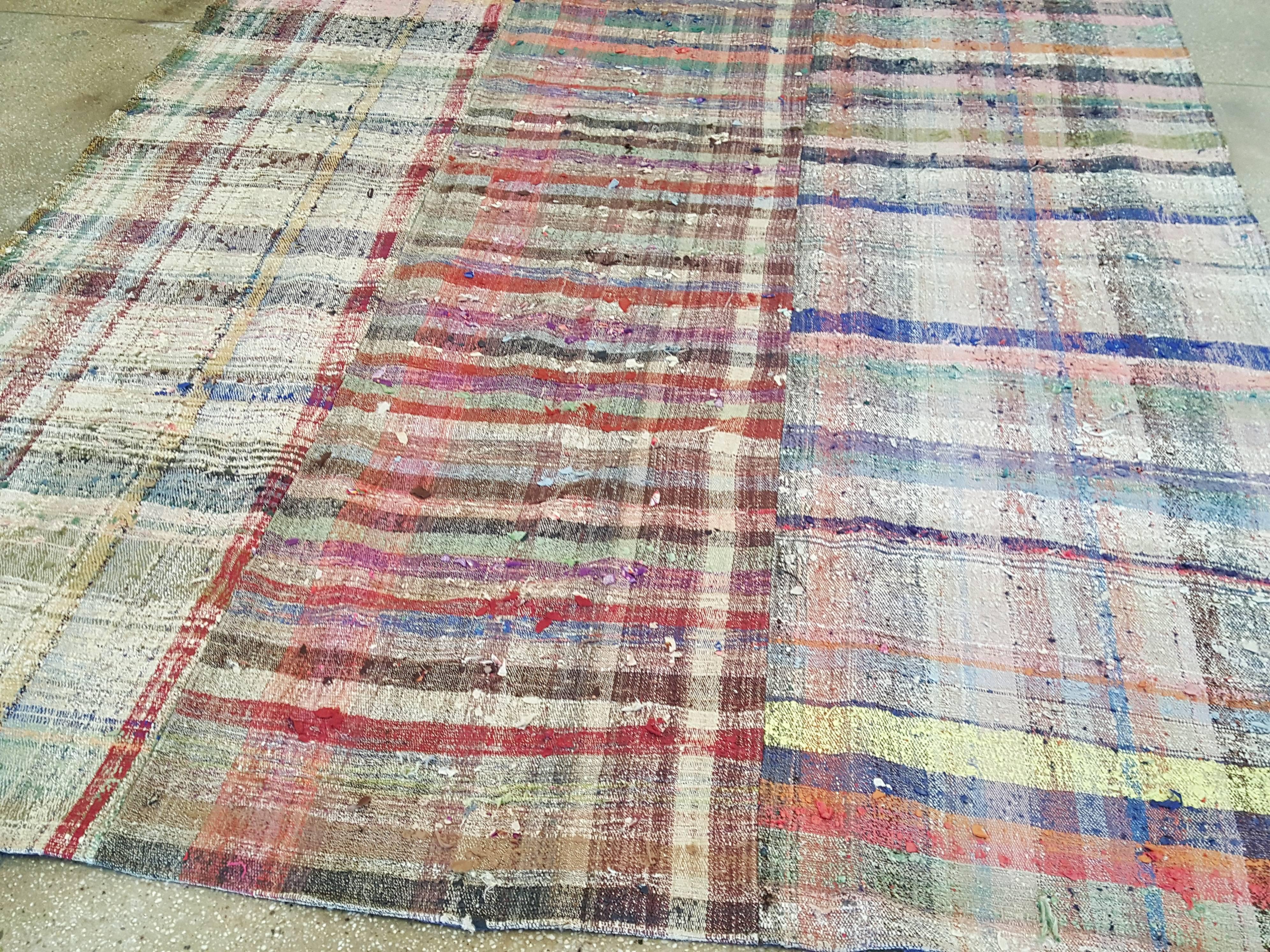 Contemporary Turkish Flat-Weave Rug