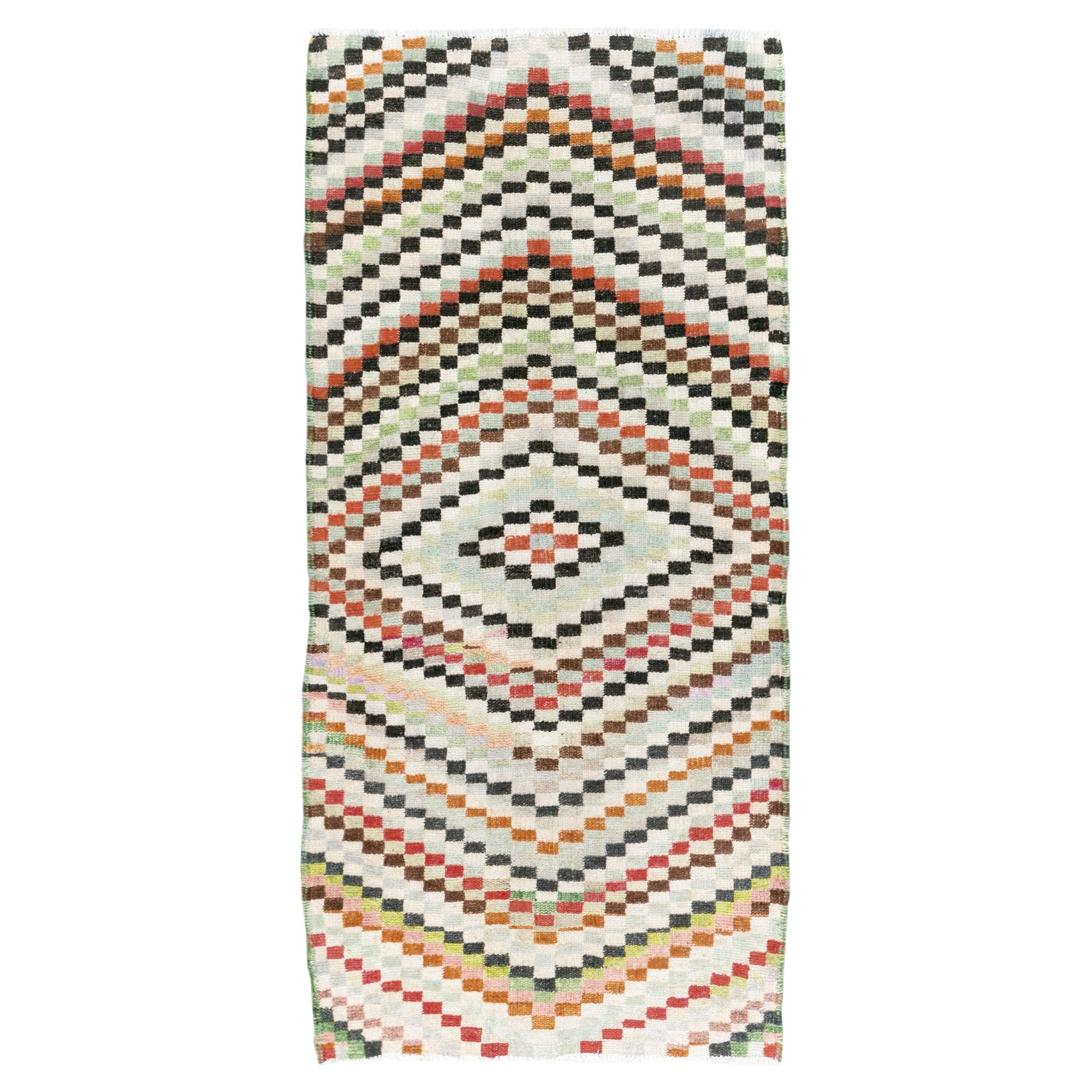 Galerie Shabab Collection Mid-20th Century Turkish Art Deco Style Anatolian Rug