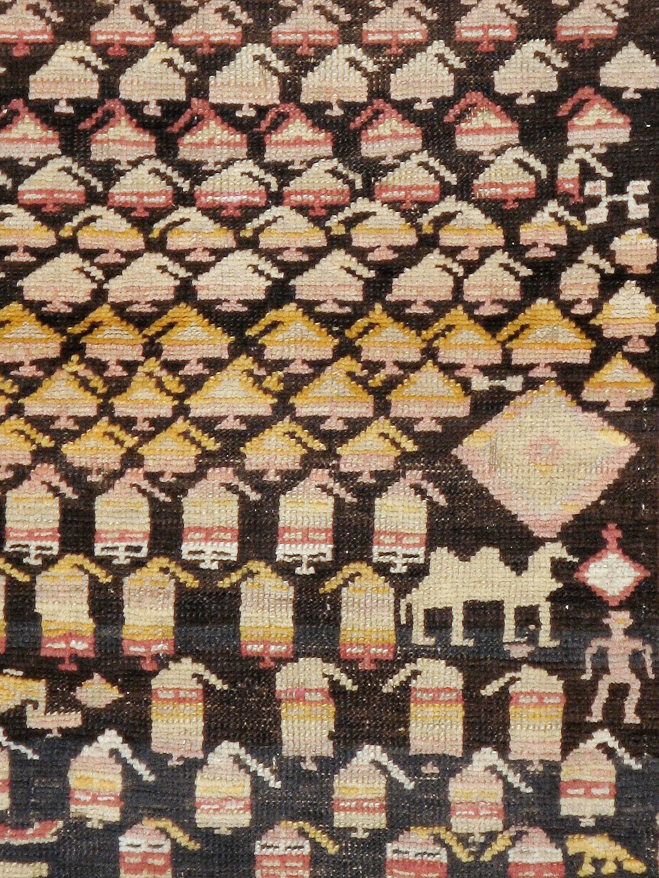 Antiker persischer kurdischer Teppich (Stammeskunst) im Angebot