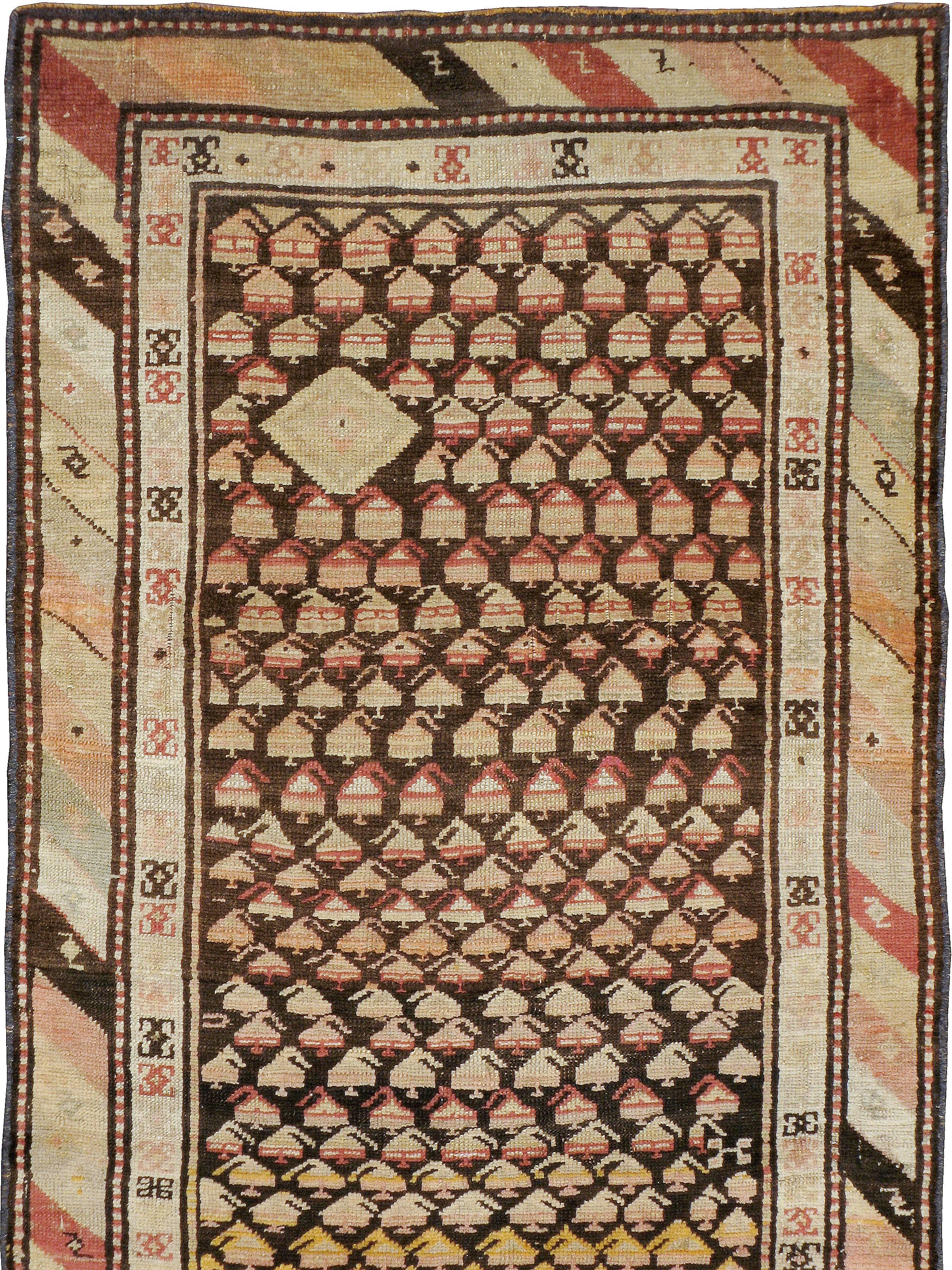 Early 20th Century Antique Persian Kurd Rug For Sale