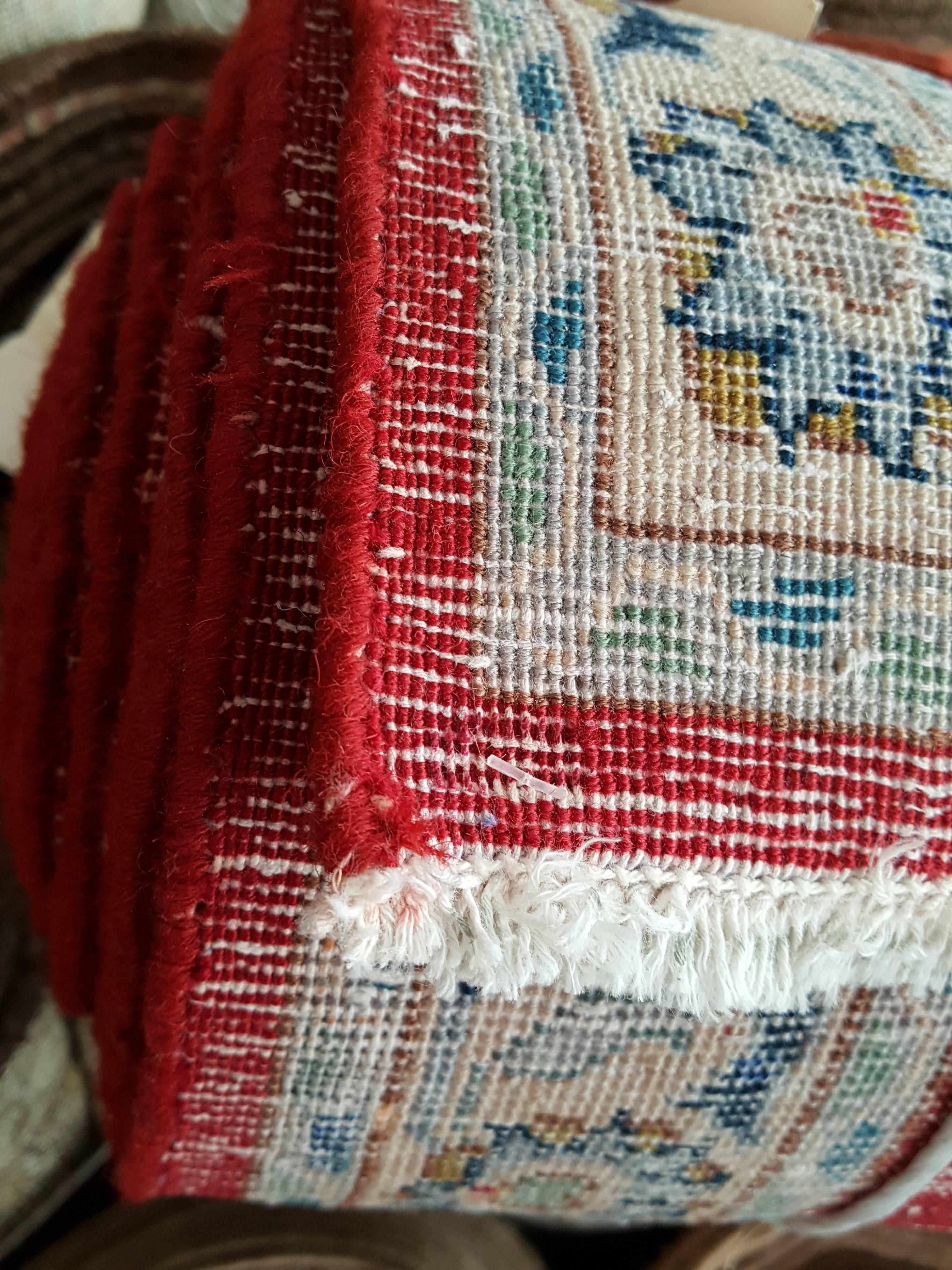 Hand-Woven Vintage Persian Kashan Rug