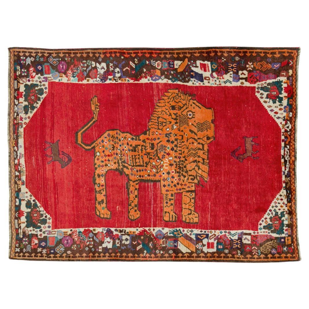 Tapis persan Gabbeh vintage en vente