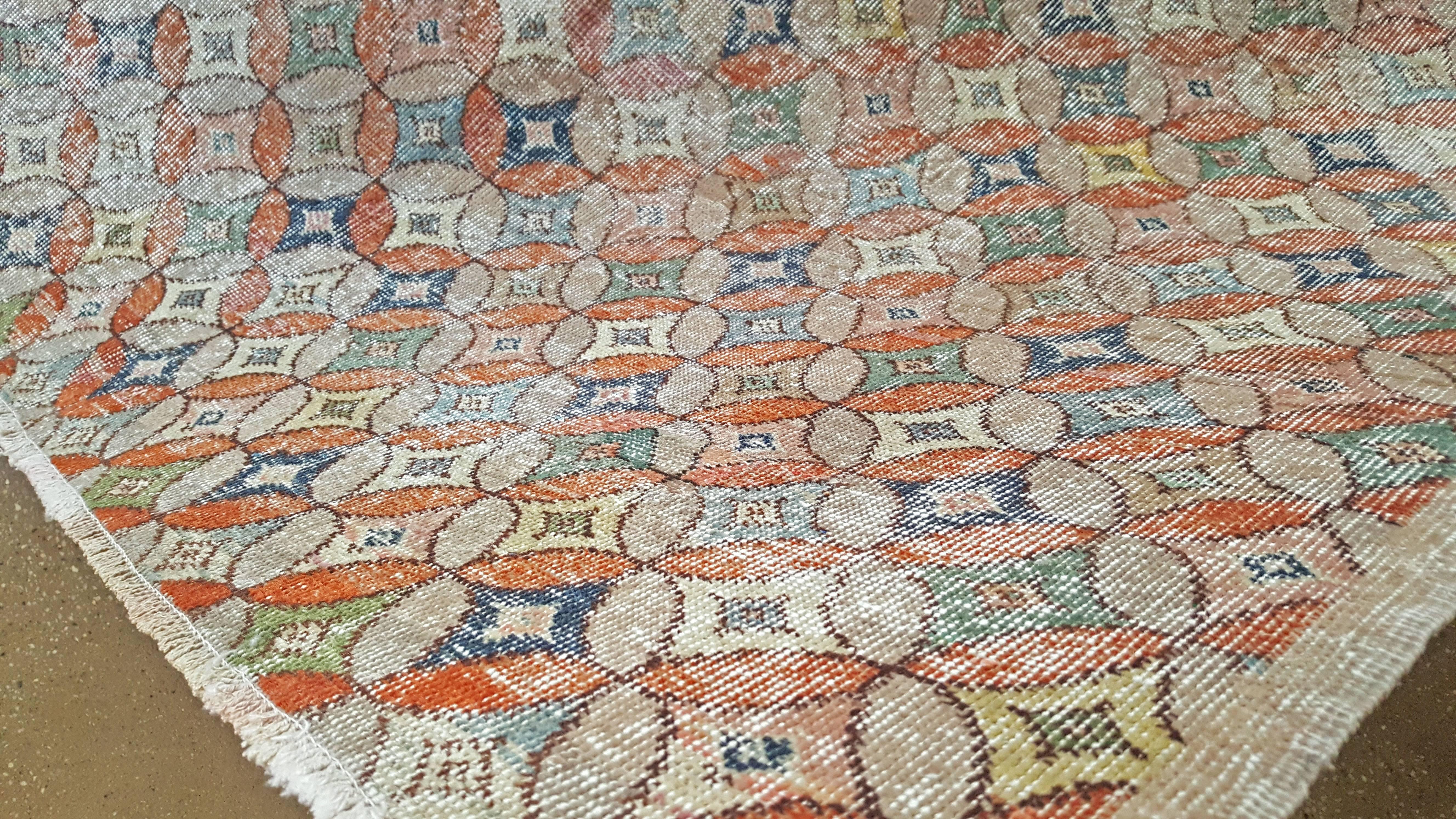 Wool Vintage Turkish Rug