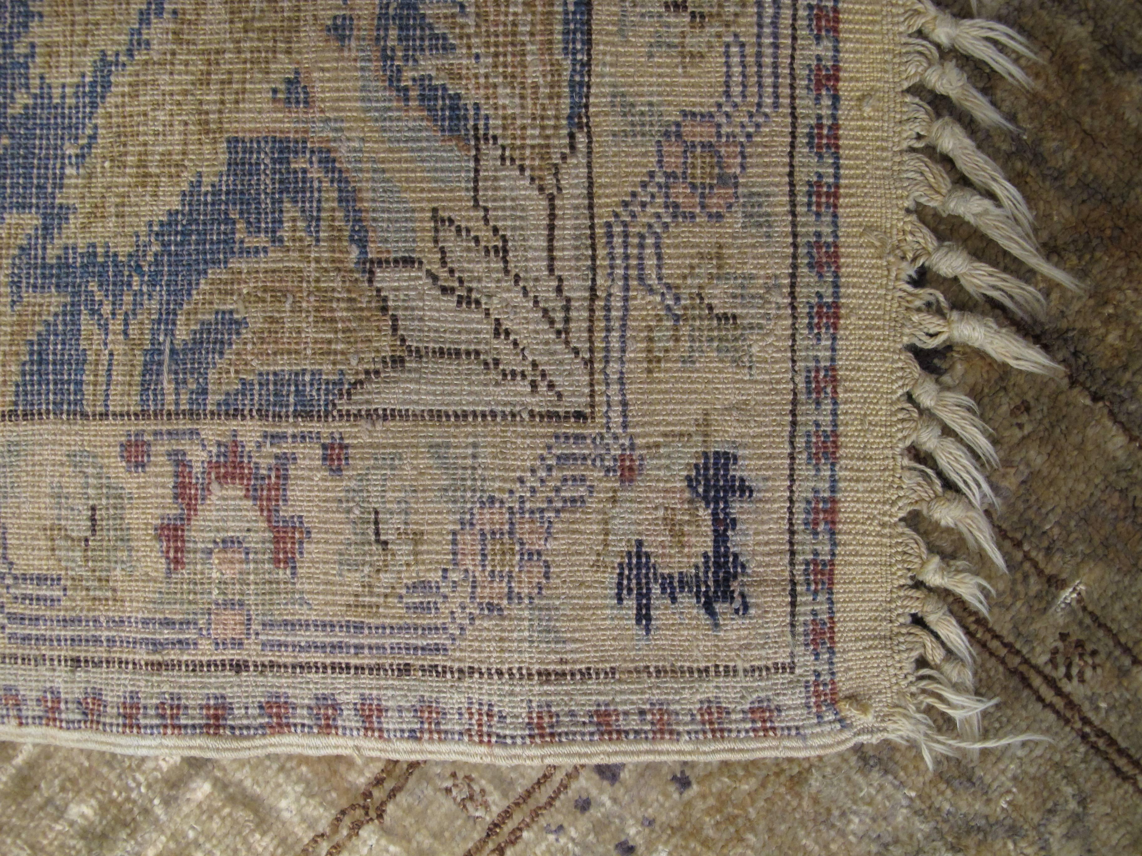 Antique Turkish Silk Kayseri Rug For Sale 5