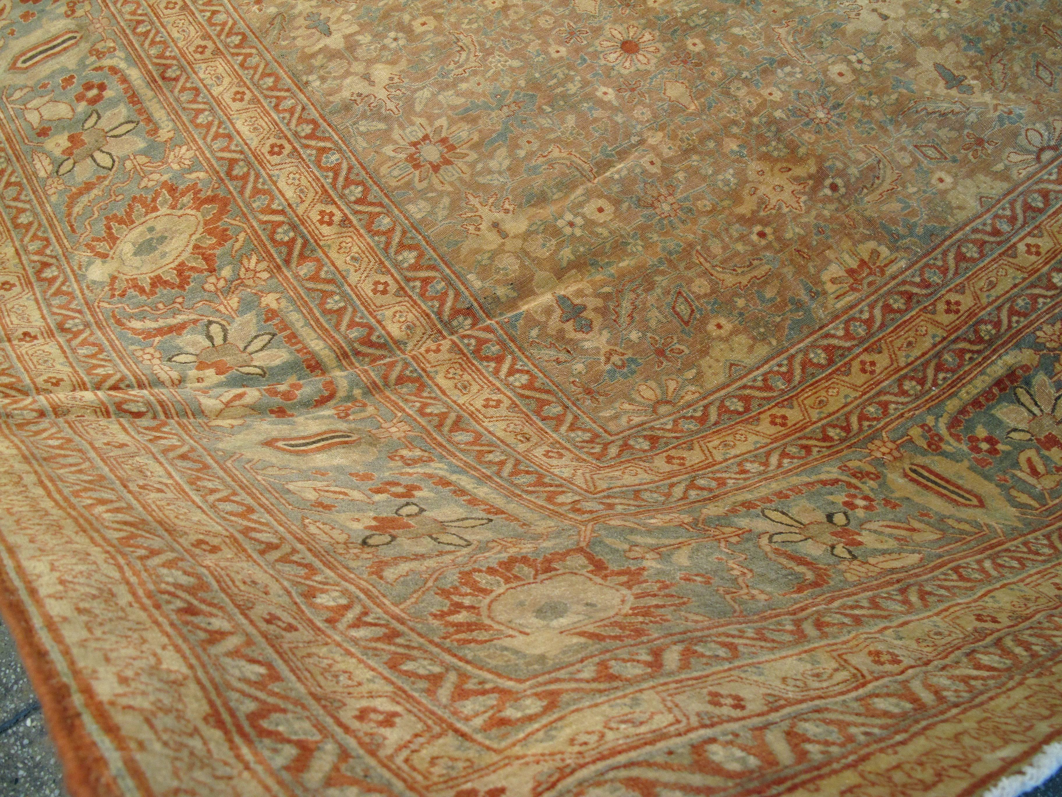 Antique Persian Tabriz Rug For Sale 4