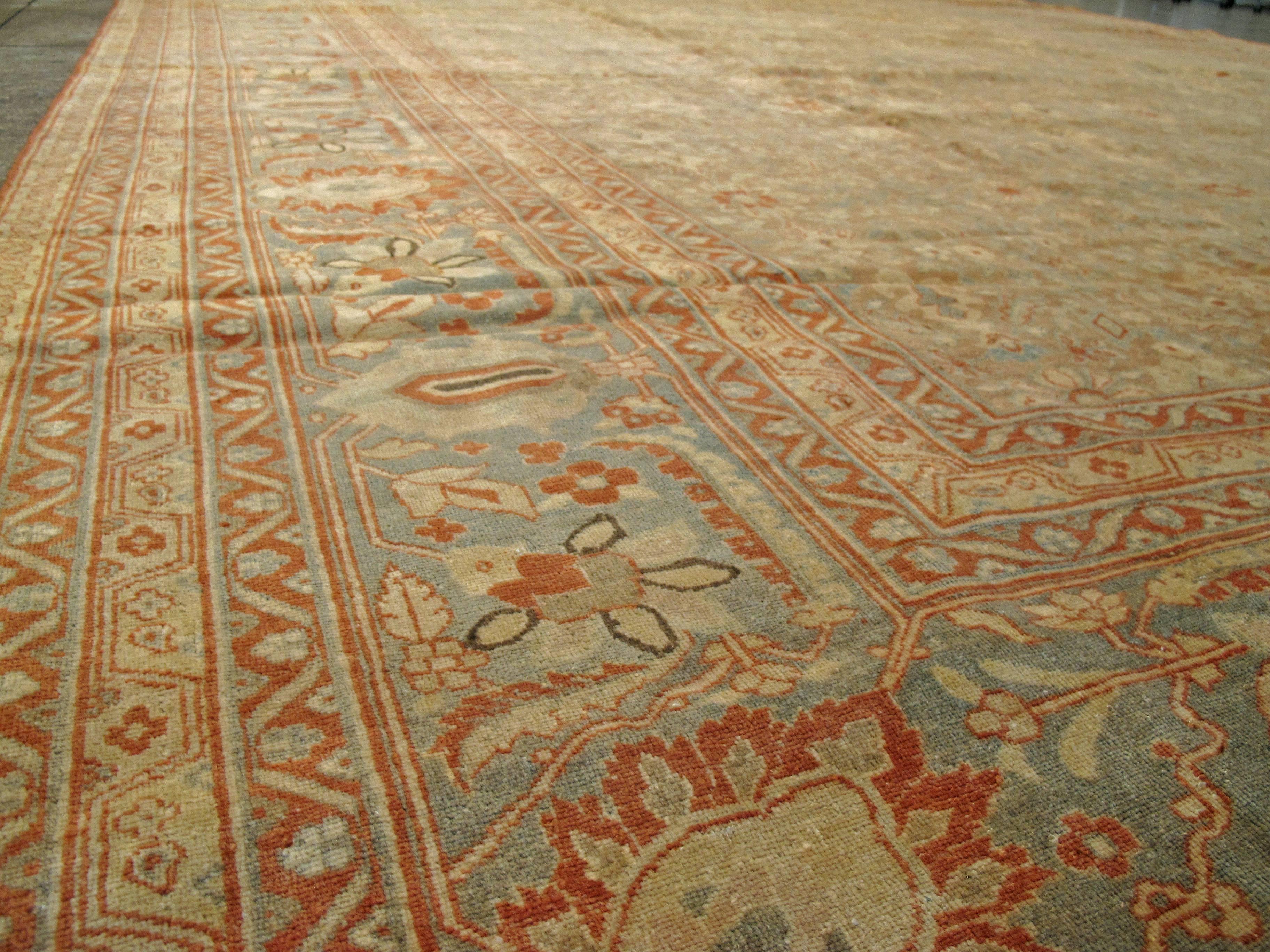 20th Century Antique Persian Tabriz Rug For Sale