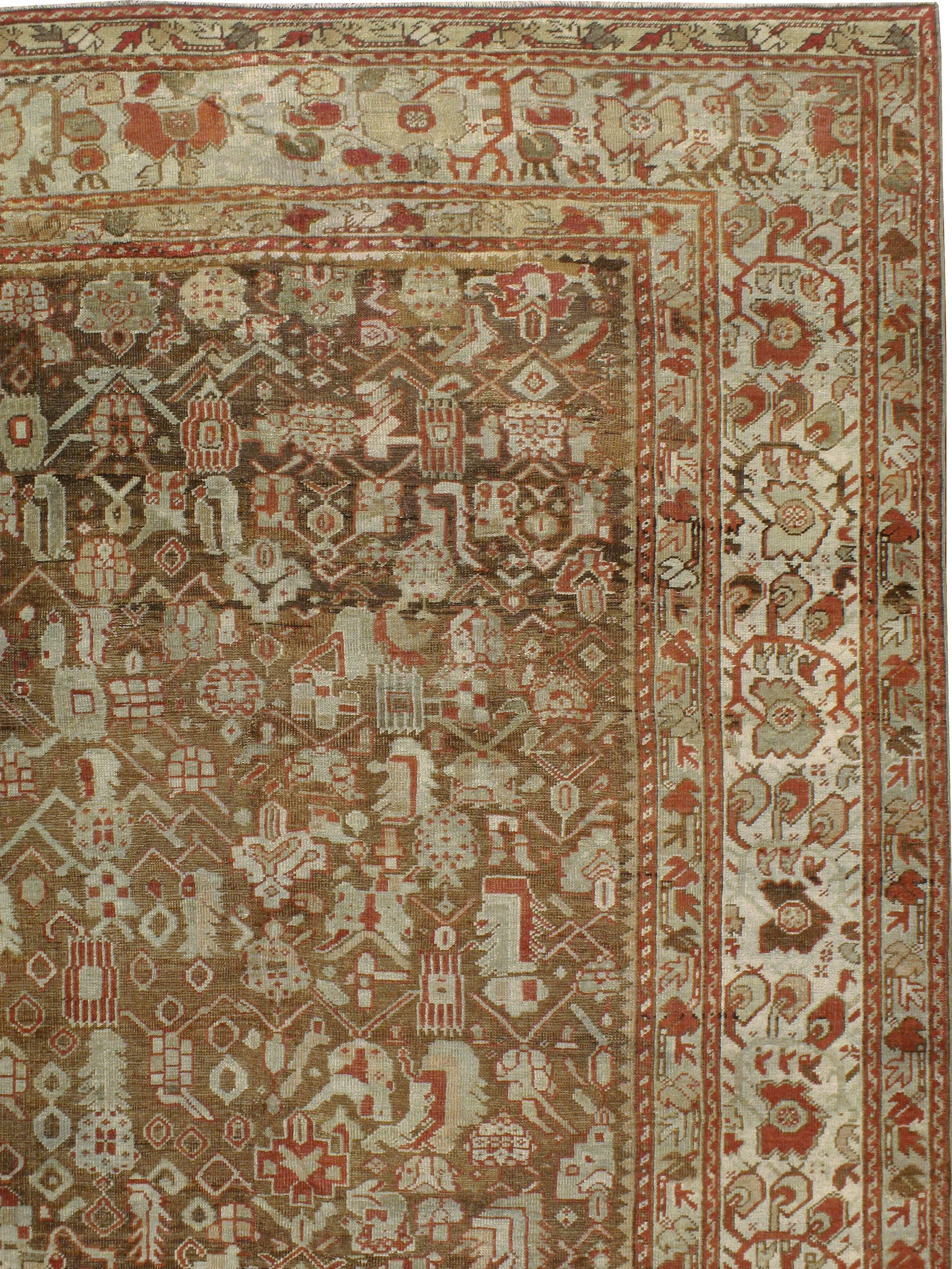Hand-Knotted Antique Turkish Ghourdes Carpet For Sale