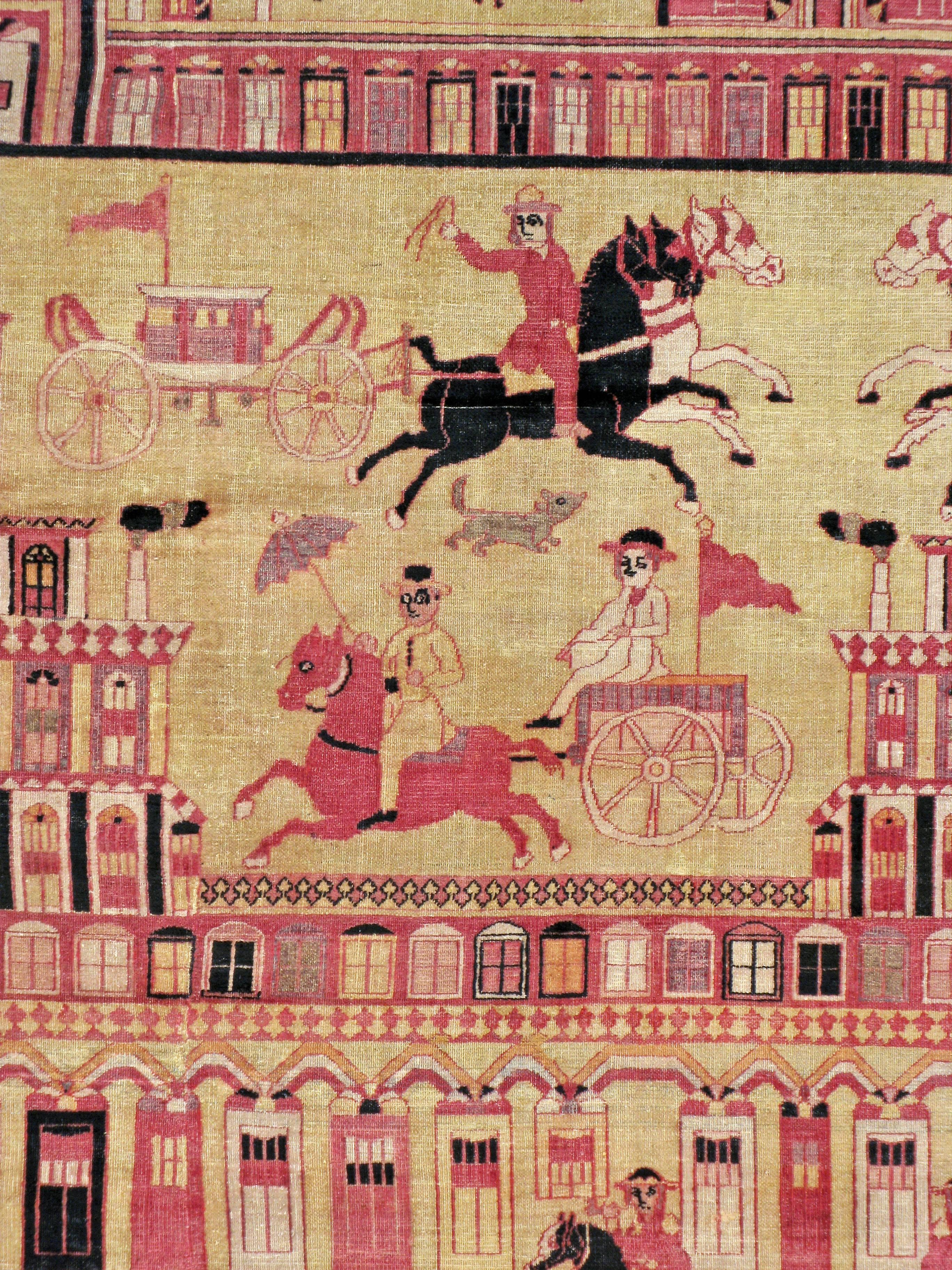 20th Century Antique Persian Pictorial Khorassan Carpet