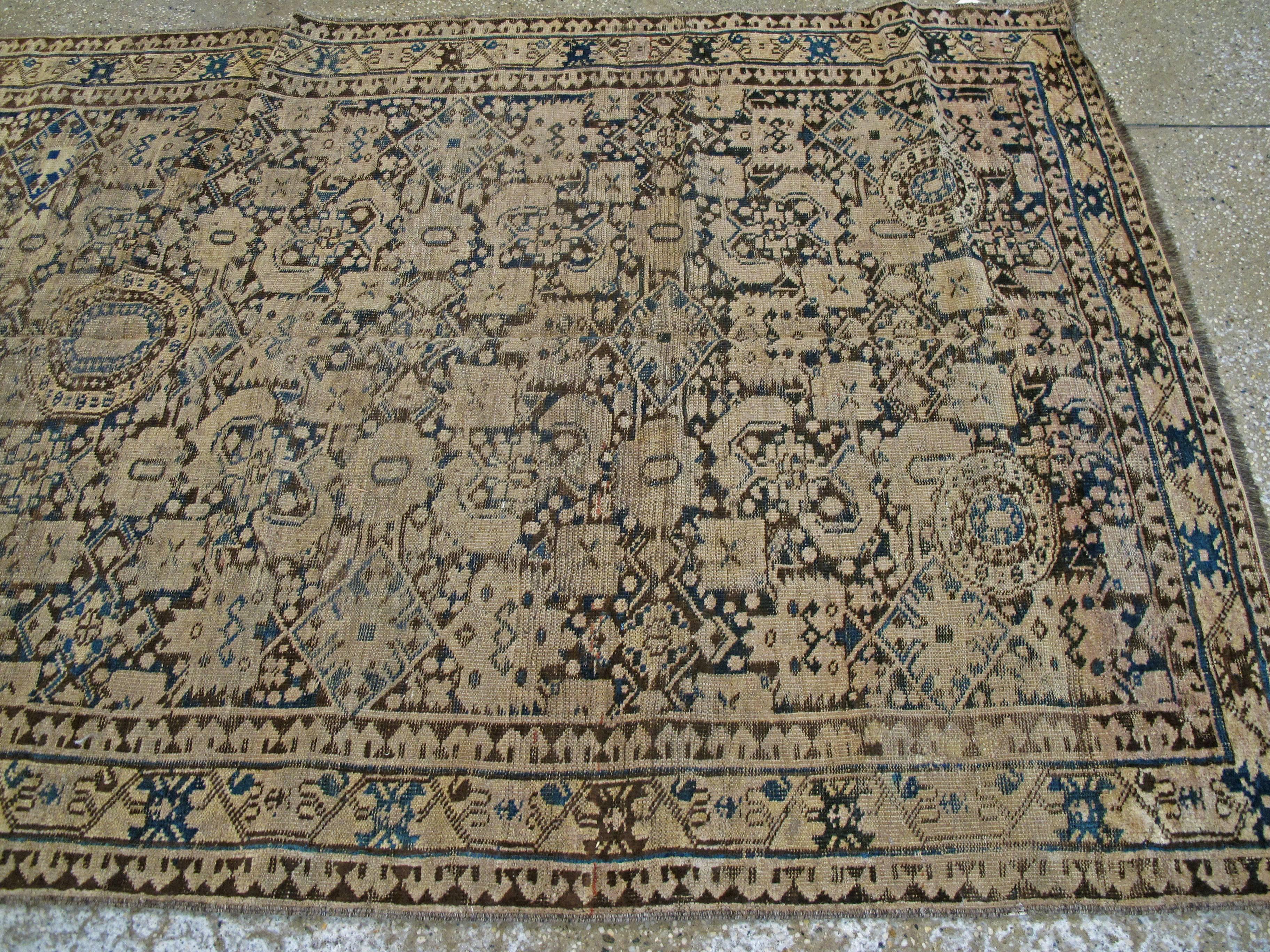 Wool Antique Central Asian Turkoman Rug For Sale