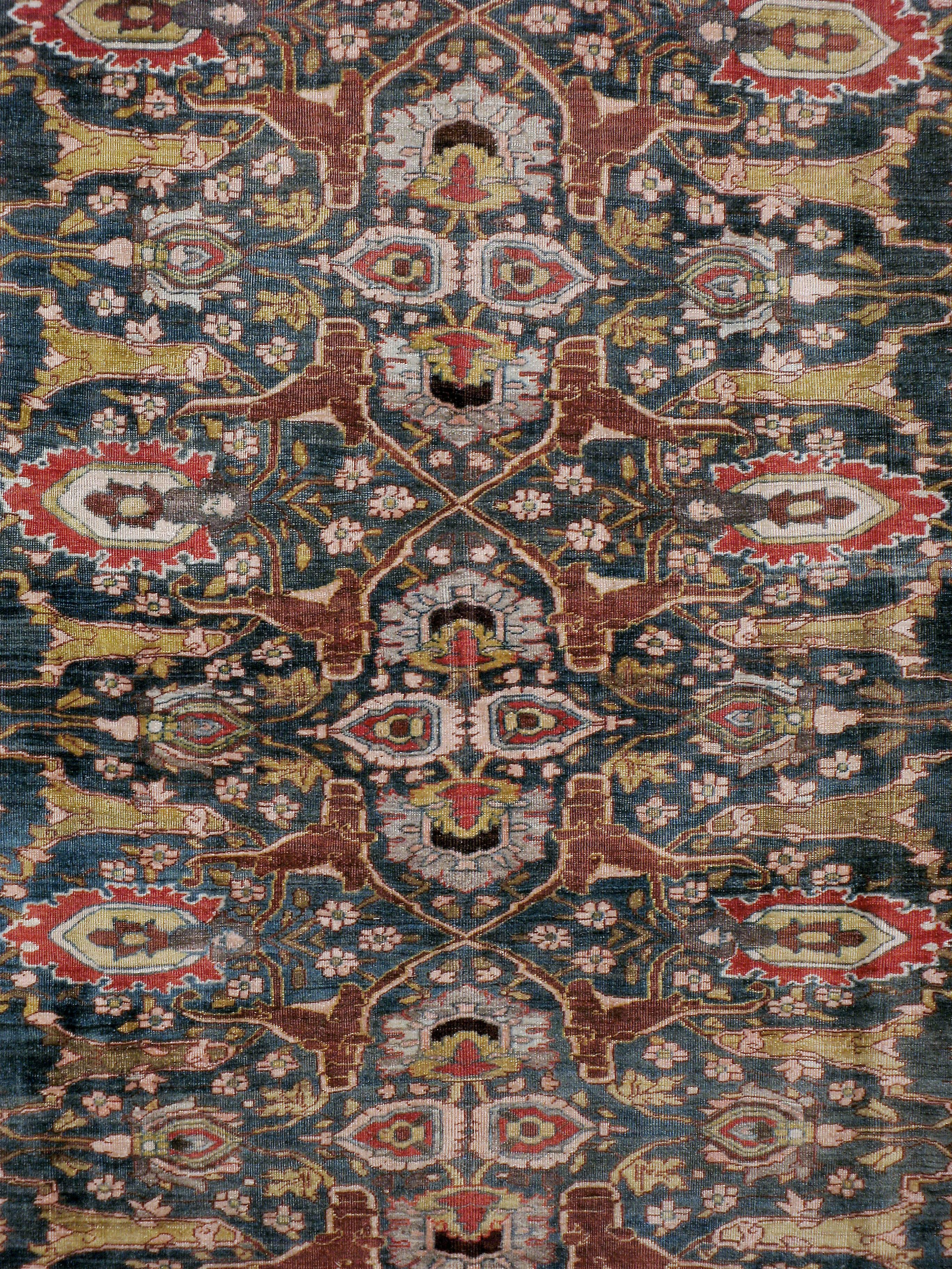 Antique Persian Bidjar Rug In Good Condition For Sale In New York, NY