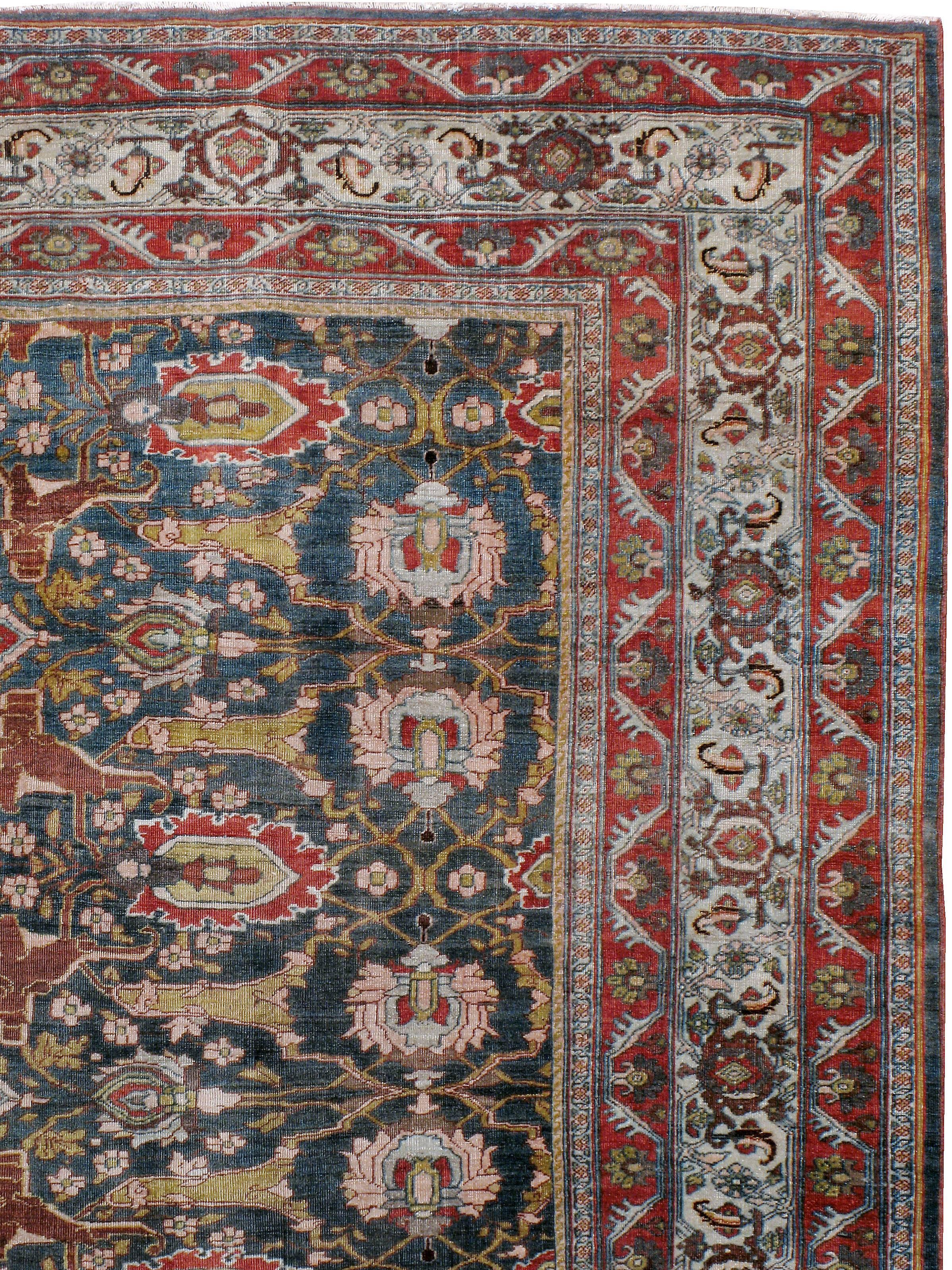 Wool Antique Persian Bidjar Rug For Sale
