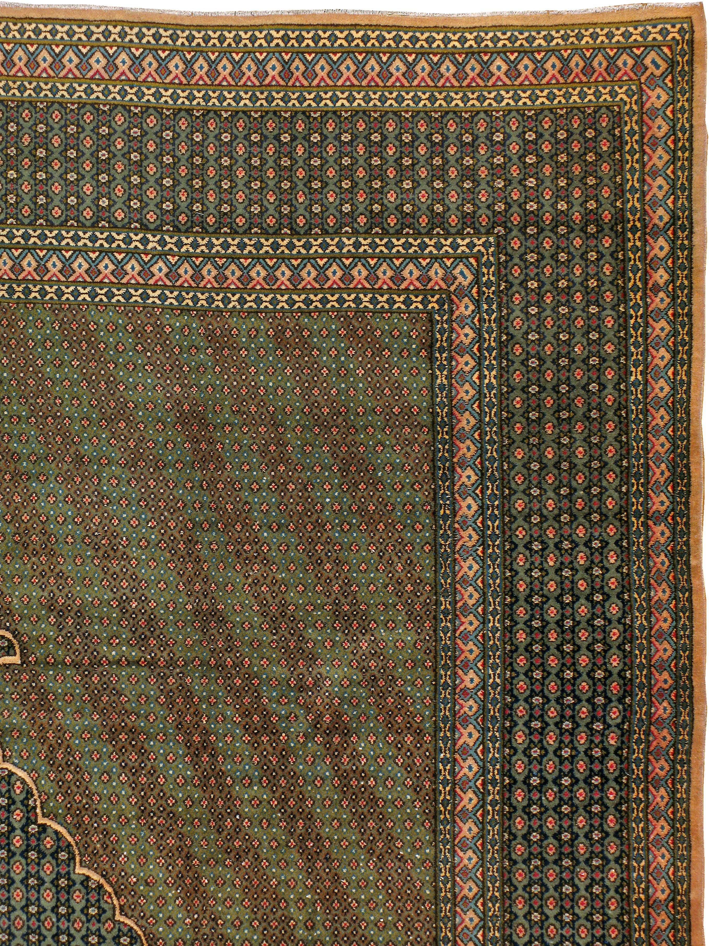 Persian Vintage Qum Deco Style Rug