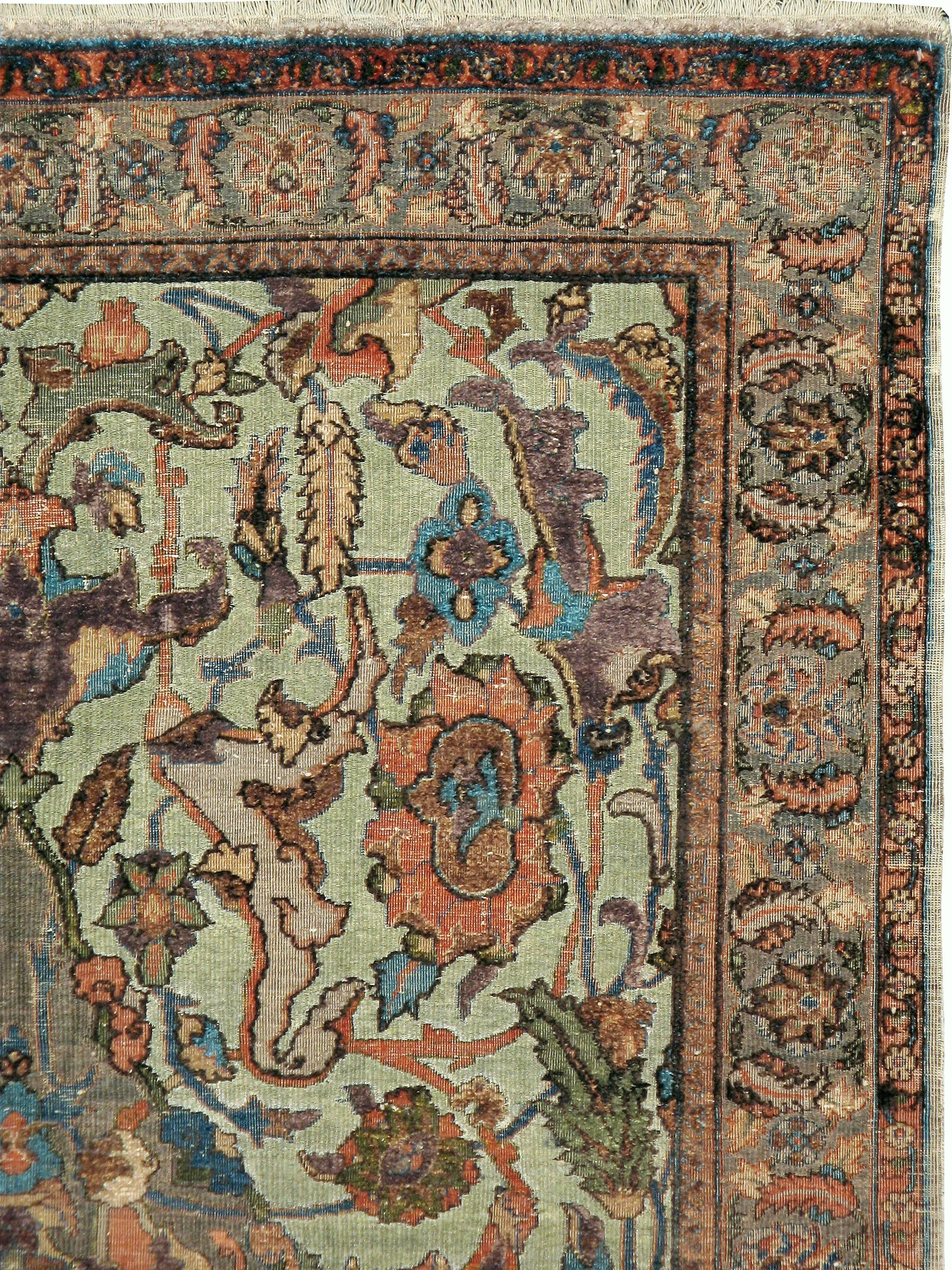 Neoclassical Vintage Turkish Herekeh Polonaise Rug