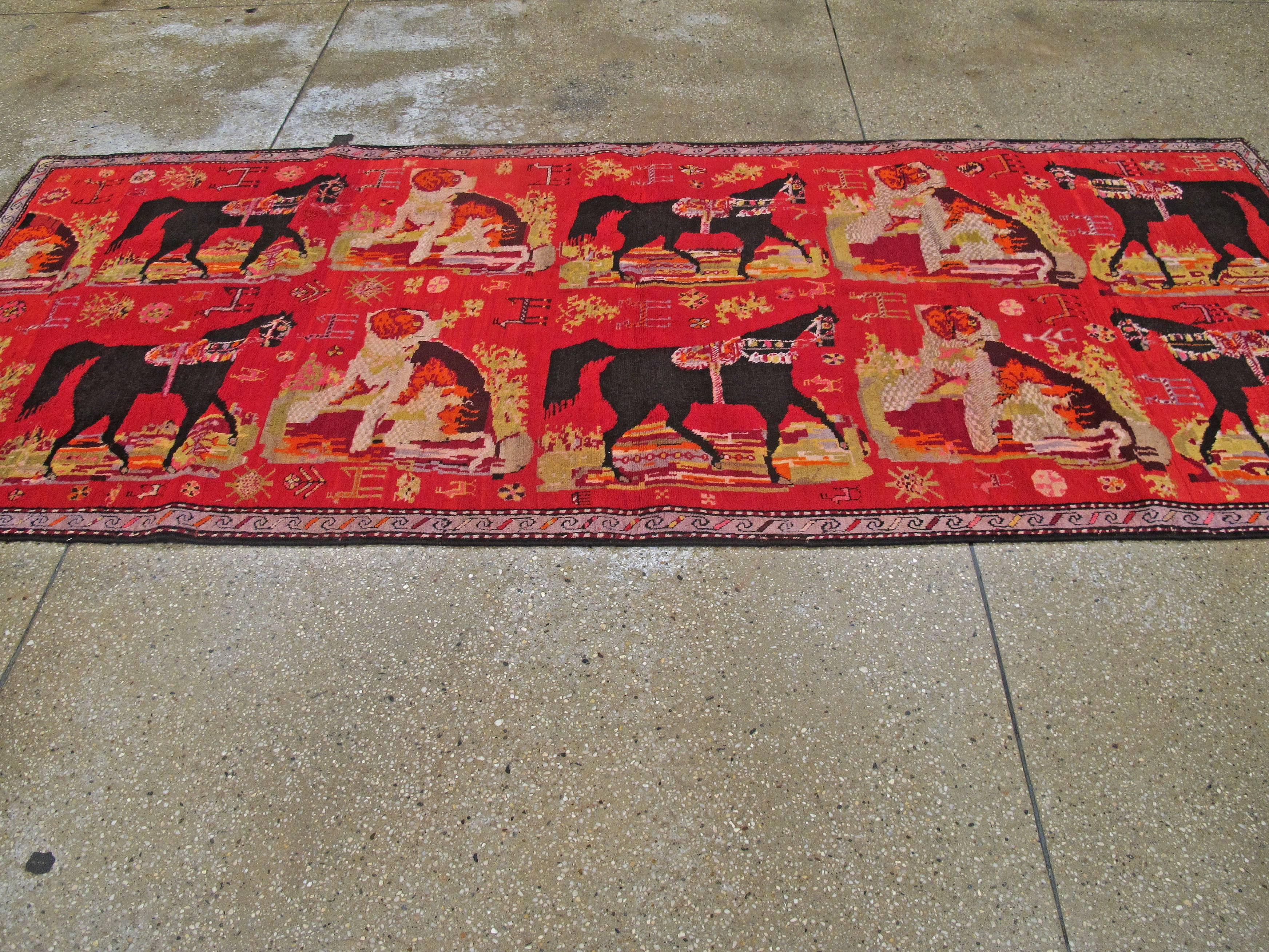 Tapis caucasien ancien du Caucase Karabagh Bon état - En vente à New York, NY