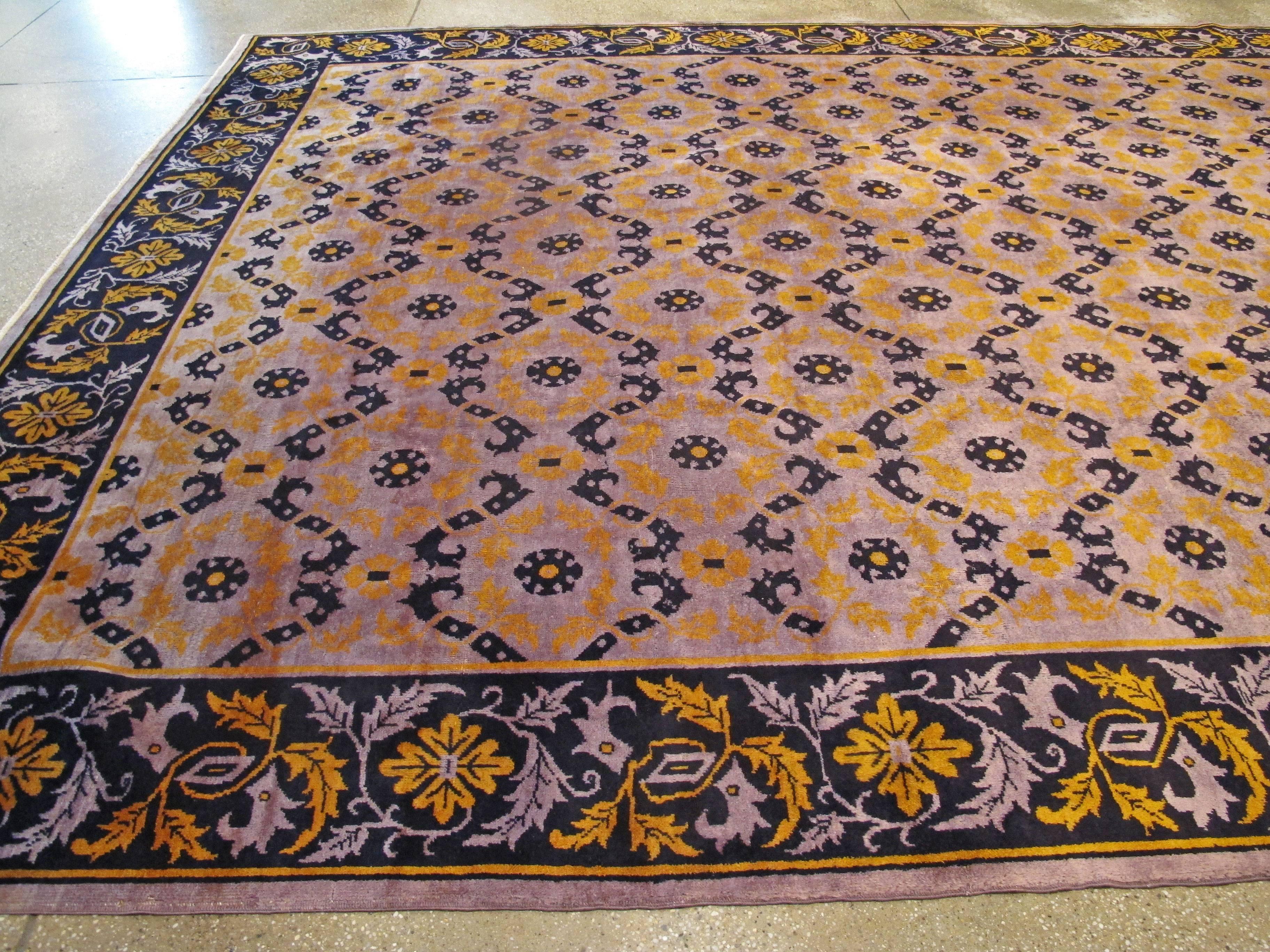 Vintage Chinese Deco Carpet For Sale 1