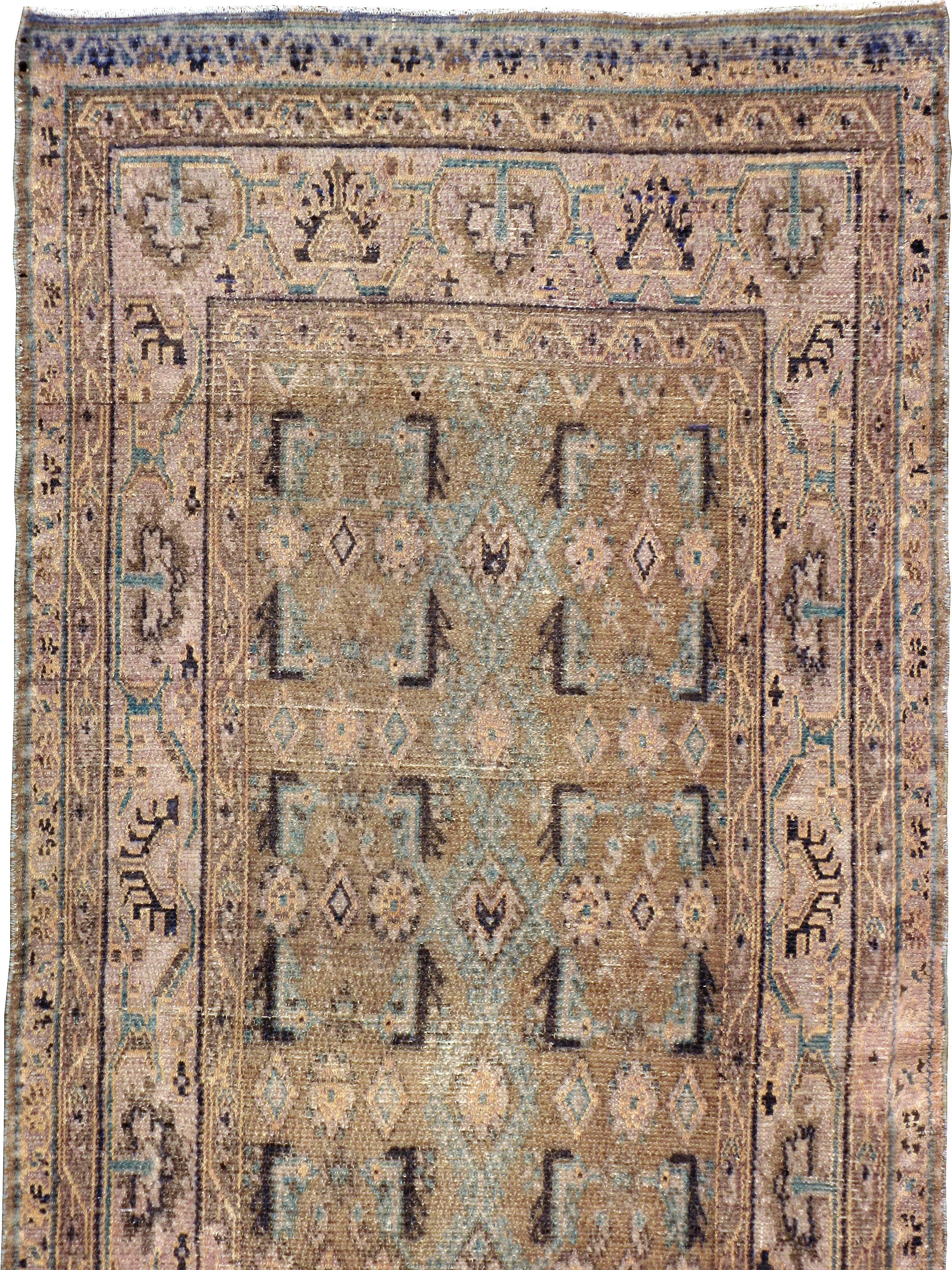 Antique Persian Malayer Runner In Fair Condition For Sale In New York, NY