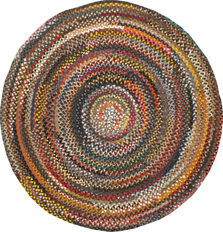 Vintage American Braid Rug at 1stDibs