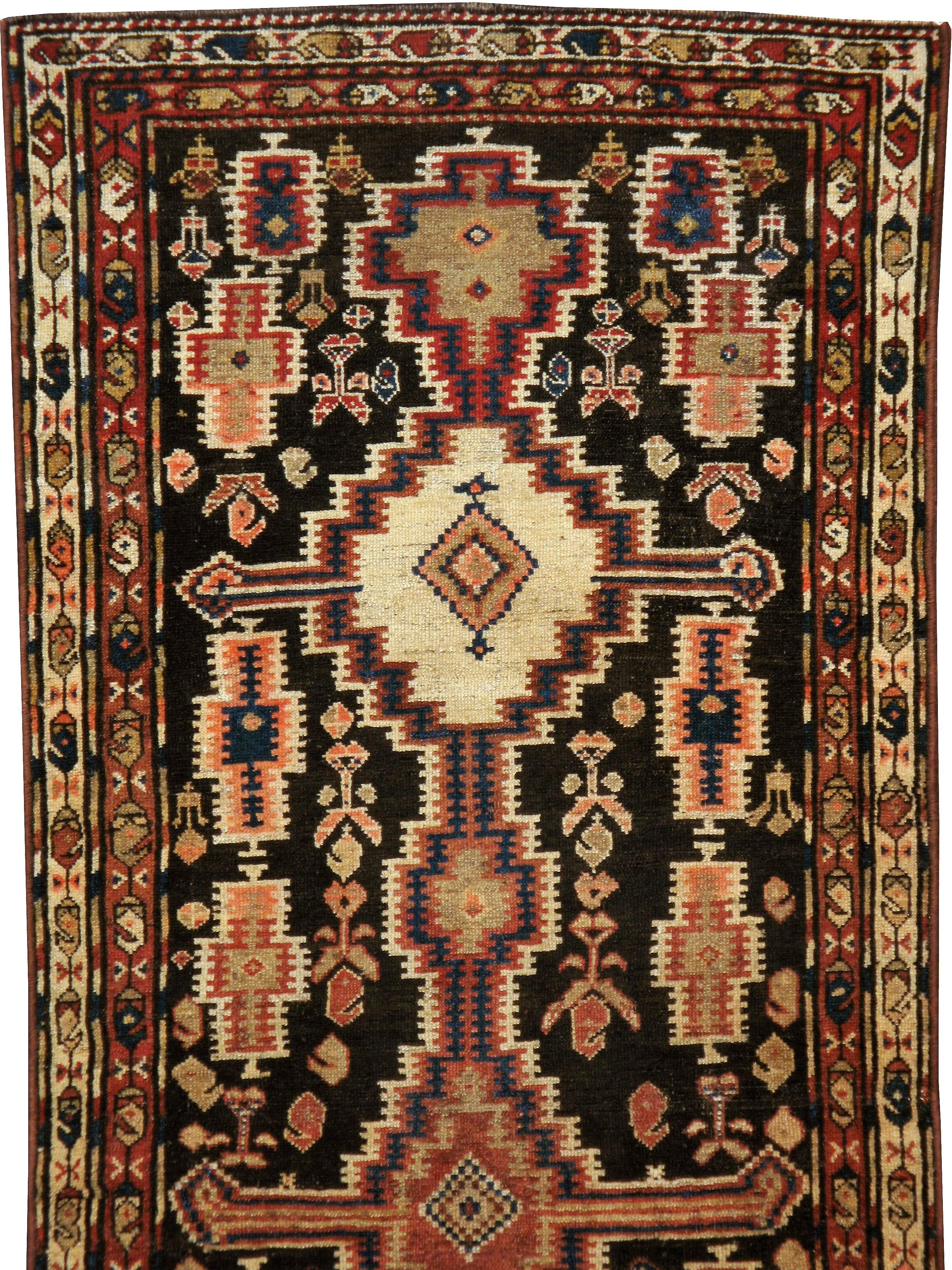 Antique Persian Kurd Rug In Fair Condition In New York, NY