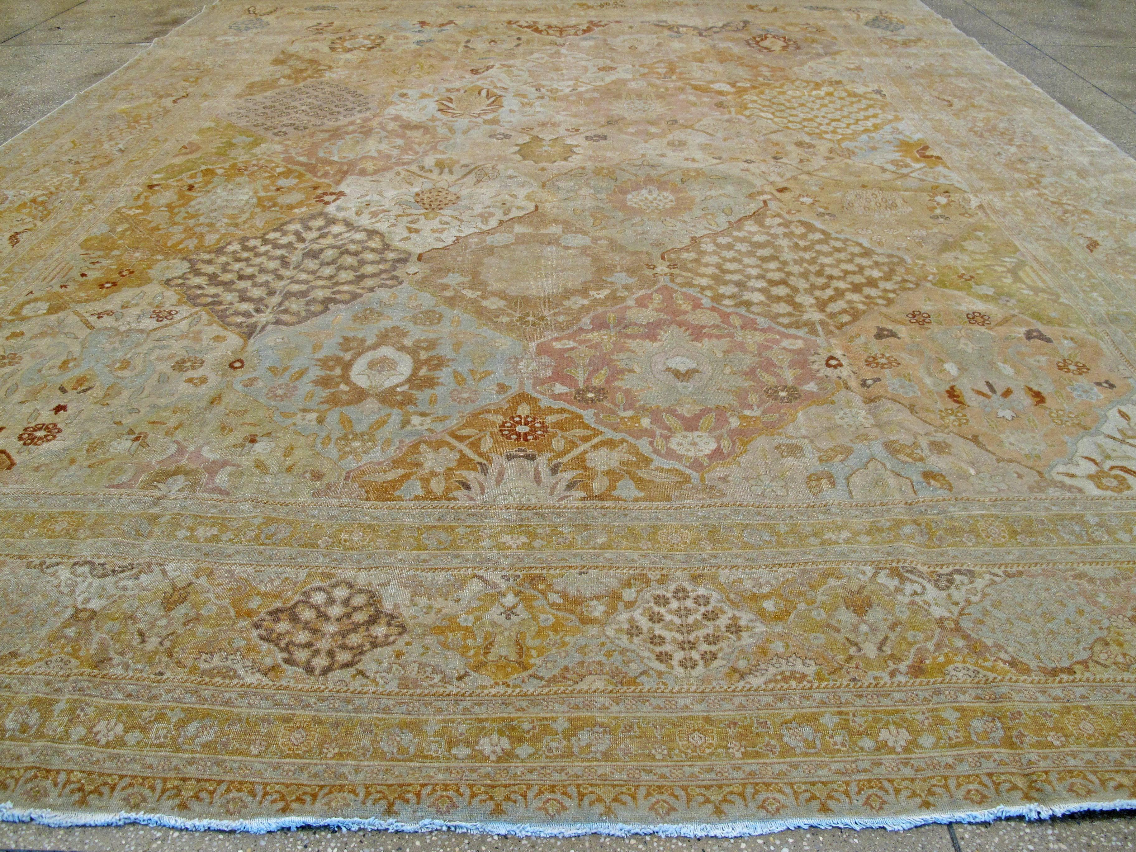 Wool Antique Persian Tabriz Rug