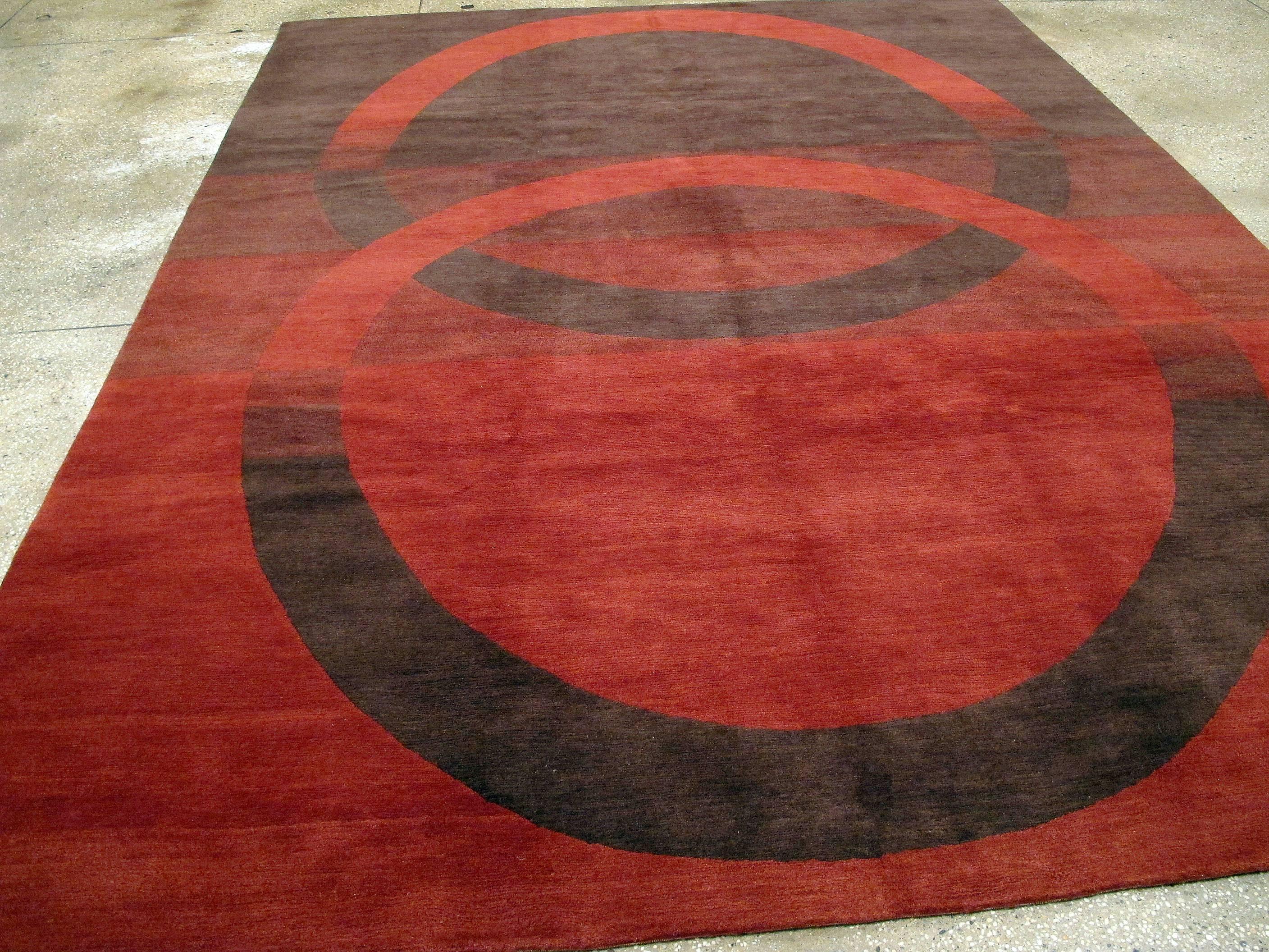 Modern Tibetan Rug In Excellent Condition In New York, NY