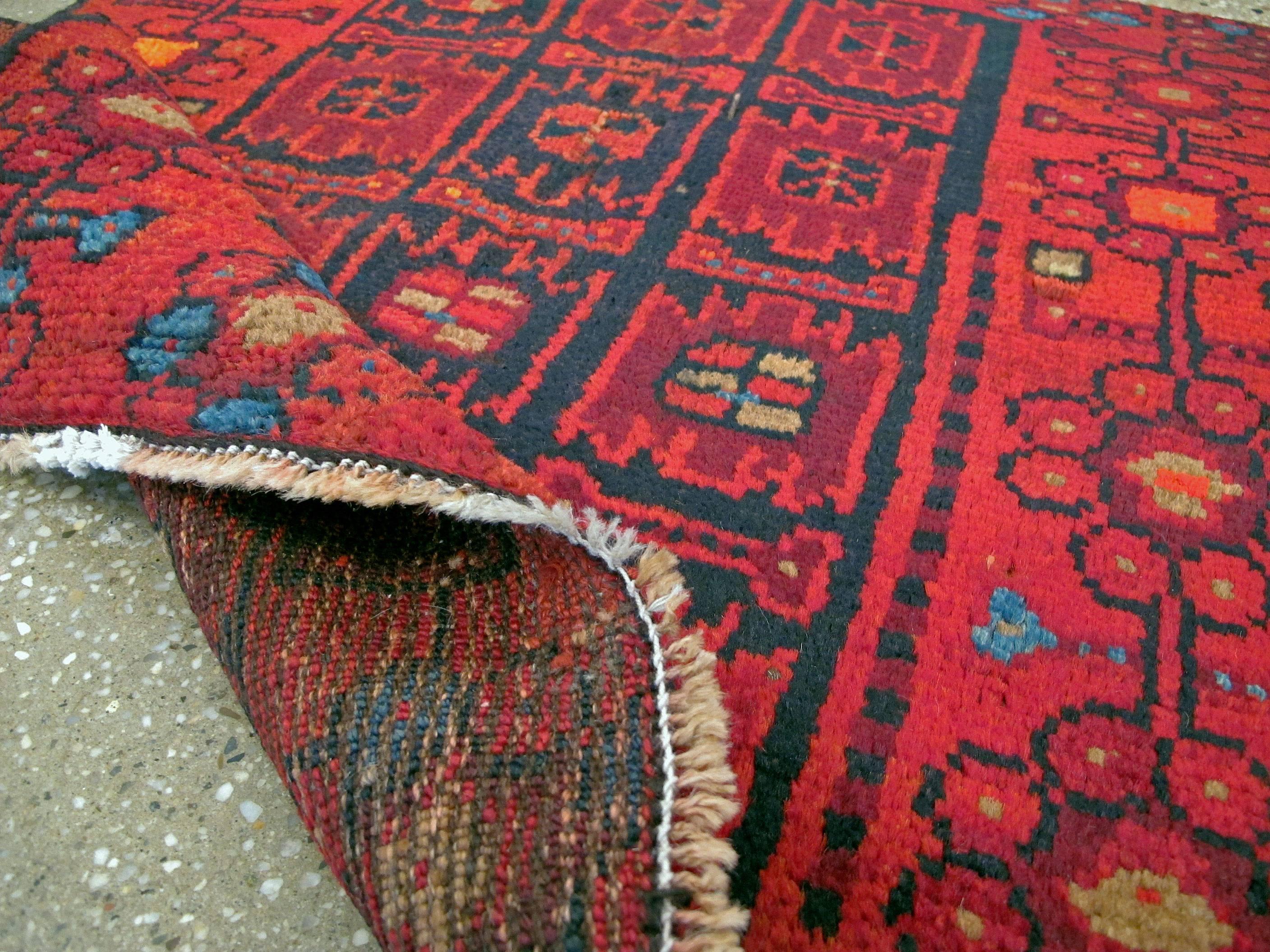 Wool Vintage Persian Kurdish Rug
