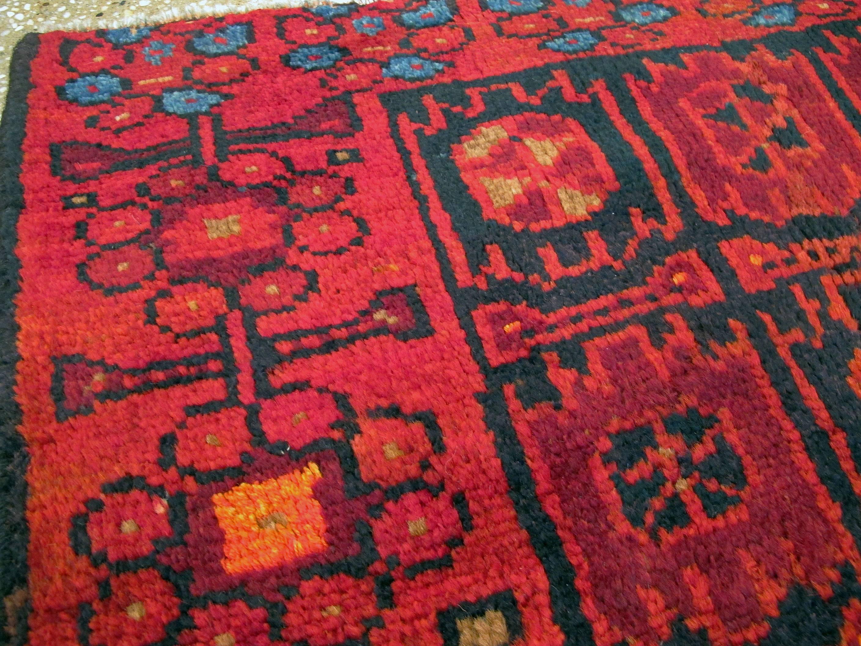 Vintage Persian Kurdish Rug In Excellent Condition In New York, NY