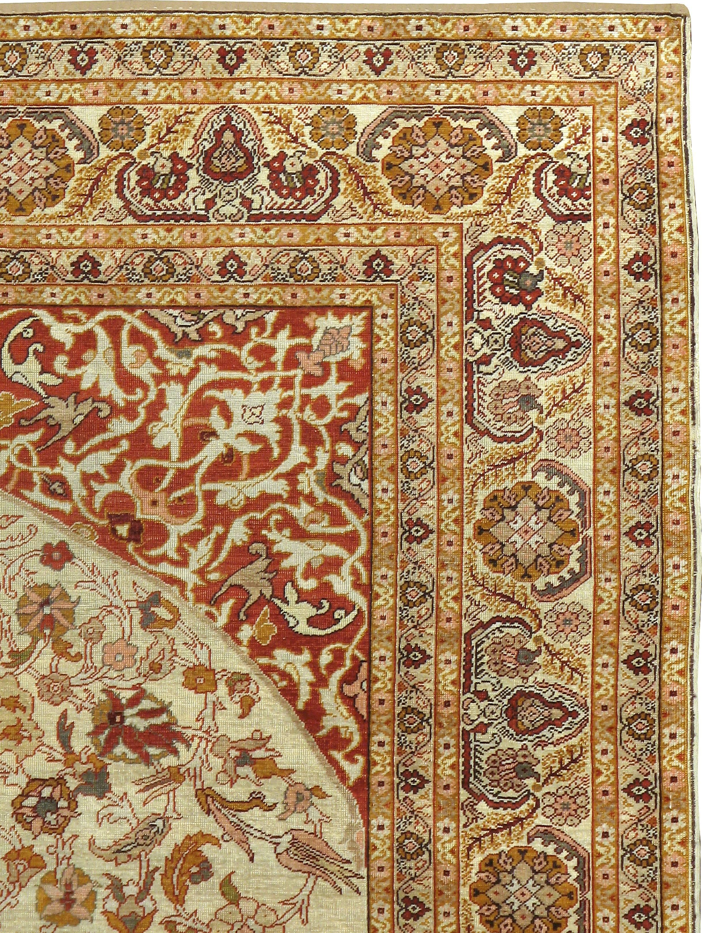 An antique Turkish Kayseri carpet from the first quarter of the 20th century.