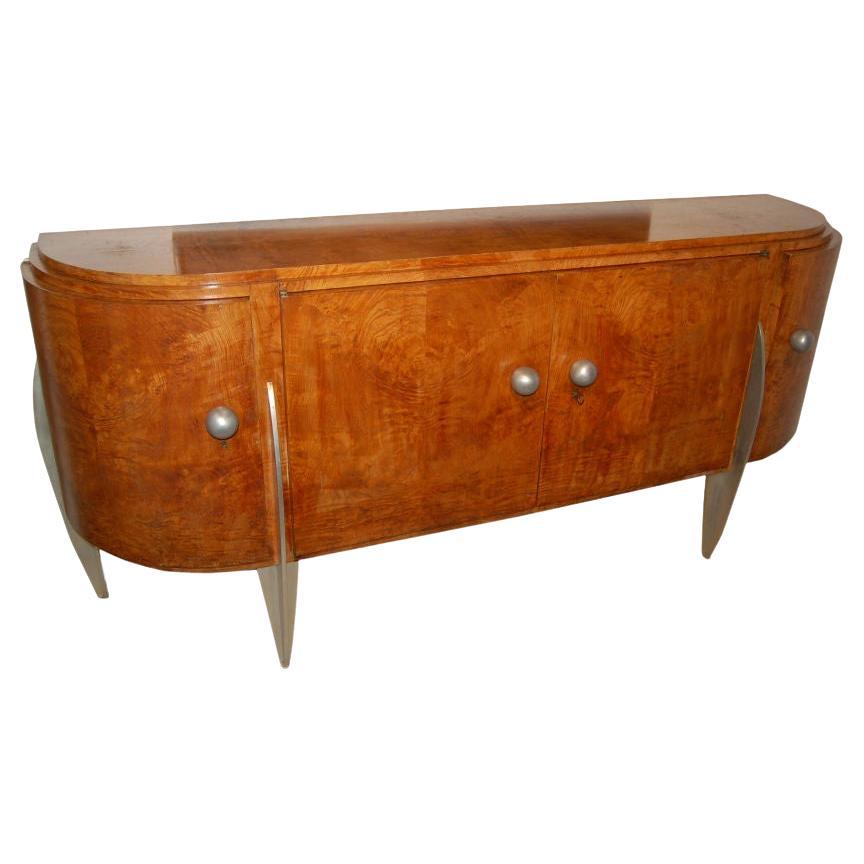 French Art Deco Buffet and Dining Chairs by Michel Dufet