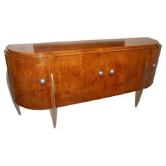 French Art Deco Buffet and Dining Chairs by Michel Dufet