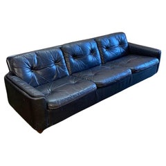 1960s Norwegian Rosewood and Leather Sofa
