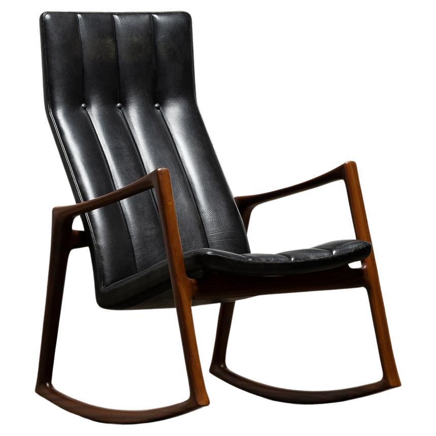 Rare Danish Rocking Chair by Helge Vestergaard-Jensen for Søren Horn For Sale