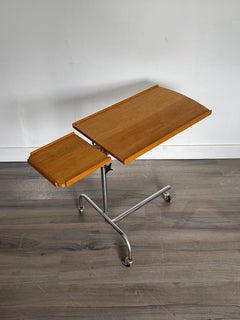 Verstellbarer Rolltisch aus den 1960er Jahren von HMN Denmark aus Teakholz