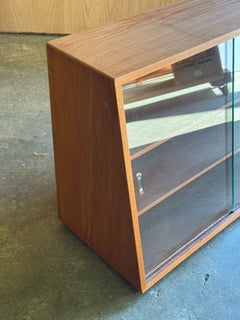 1960s Danish Modern Slanted Display Cabinet in teak