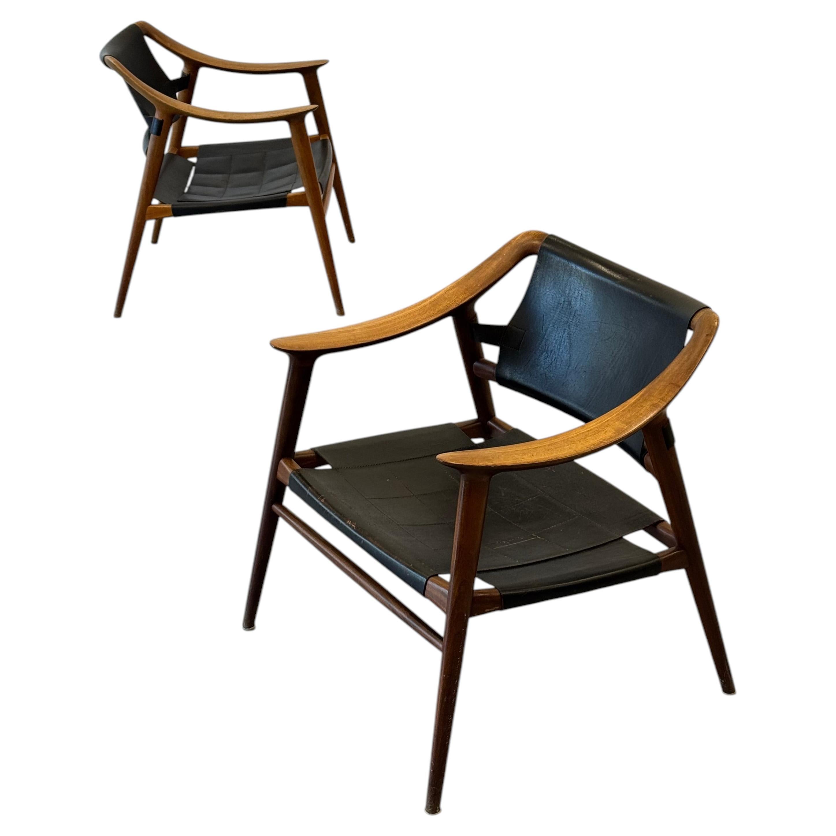 1950s "Bambi" Lounge Chair Model 56 by Rastad & Relling For Sale