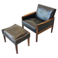 Sillón y reposapiés Hans Olsen de los años 60, totalmente originales.