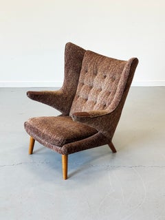 1950s Papa Bear AP19 Chair and ottoman by Hans J. Wegner for A.P. Stolen