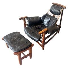 1960s Jangada Lounge Chair and Ottoman by Jean Gillon, completely original.