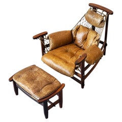 1960s Jangada Lounge Chair and Ottoman by Jean Gillon, completely original.