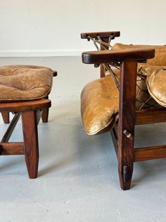 1960s Jangada Lounge Chair and Ottoman by Jean Gillon, completely original.