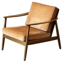 1960s Lounge Chair "USA 247" by Folke Ohlsson for DUX with Cane Back
